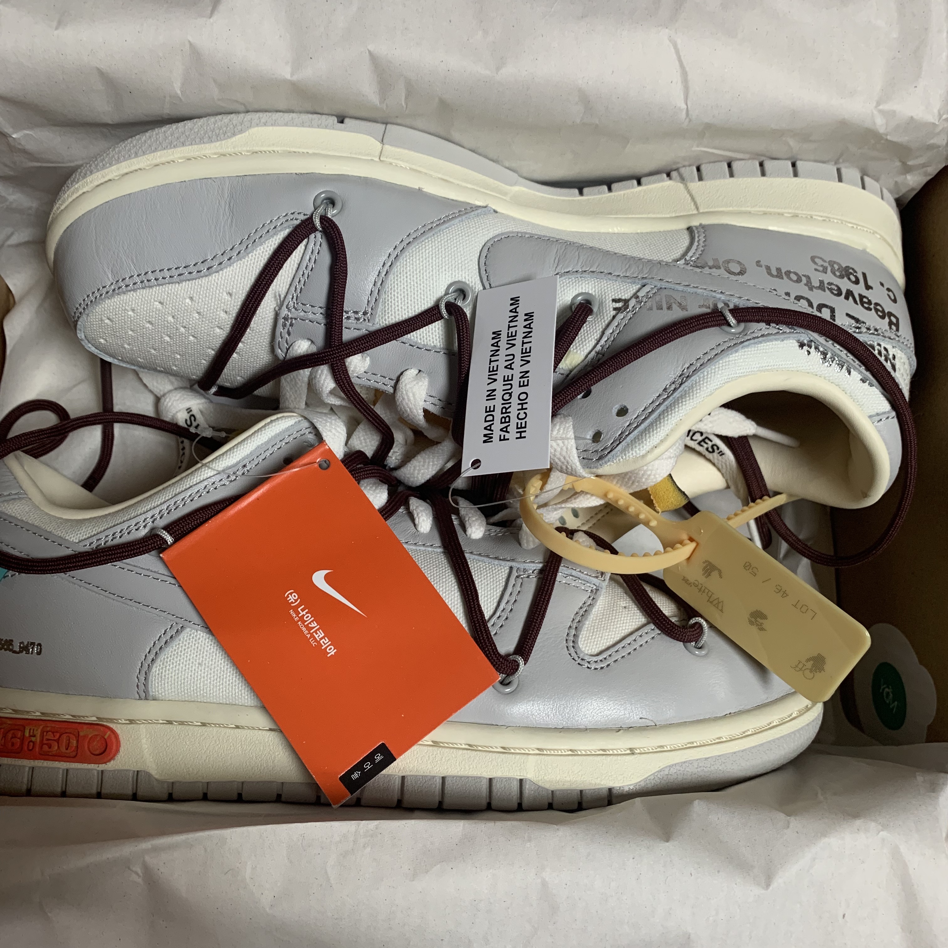 Nike x Off-White Dunk Low The 50 - Lot 46 착용 스타일