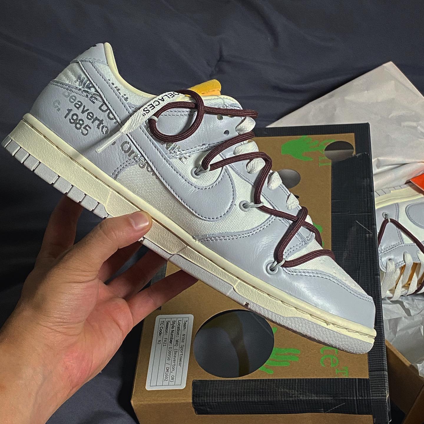 Nike x Off-White Dunk Low The 50 - Lot 46 착용 스타일 - 2