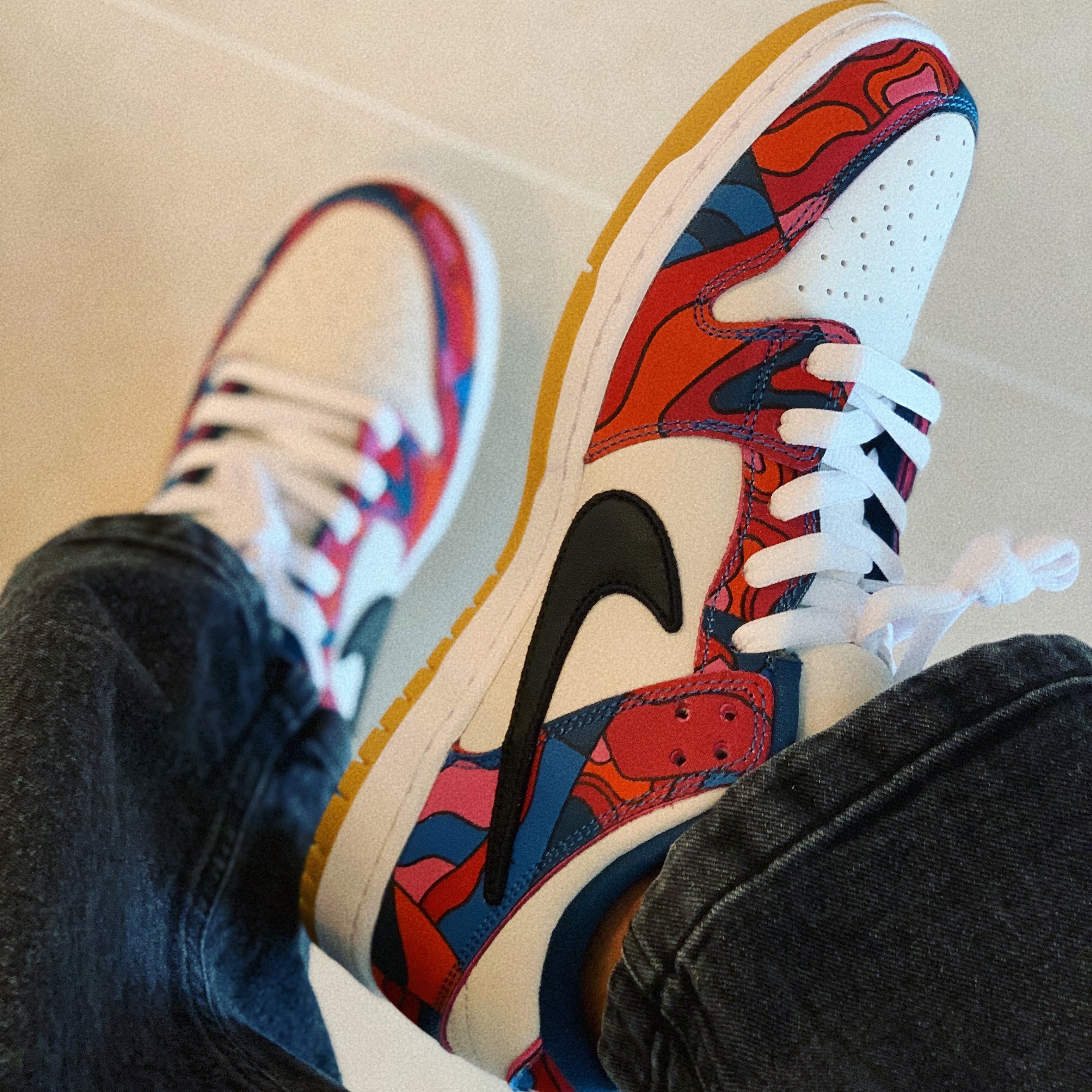 Nike x Parra SB Dunk Low Pro Abstract Art 착용 스타일 - 2