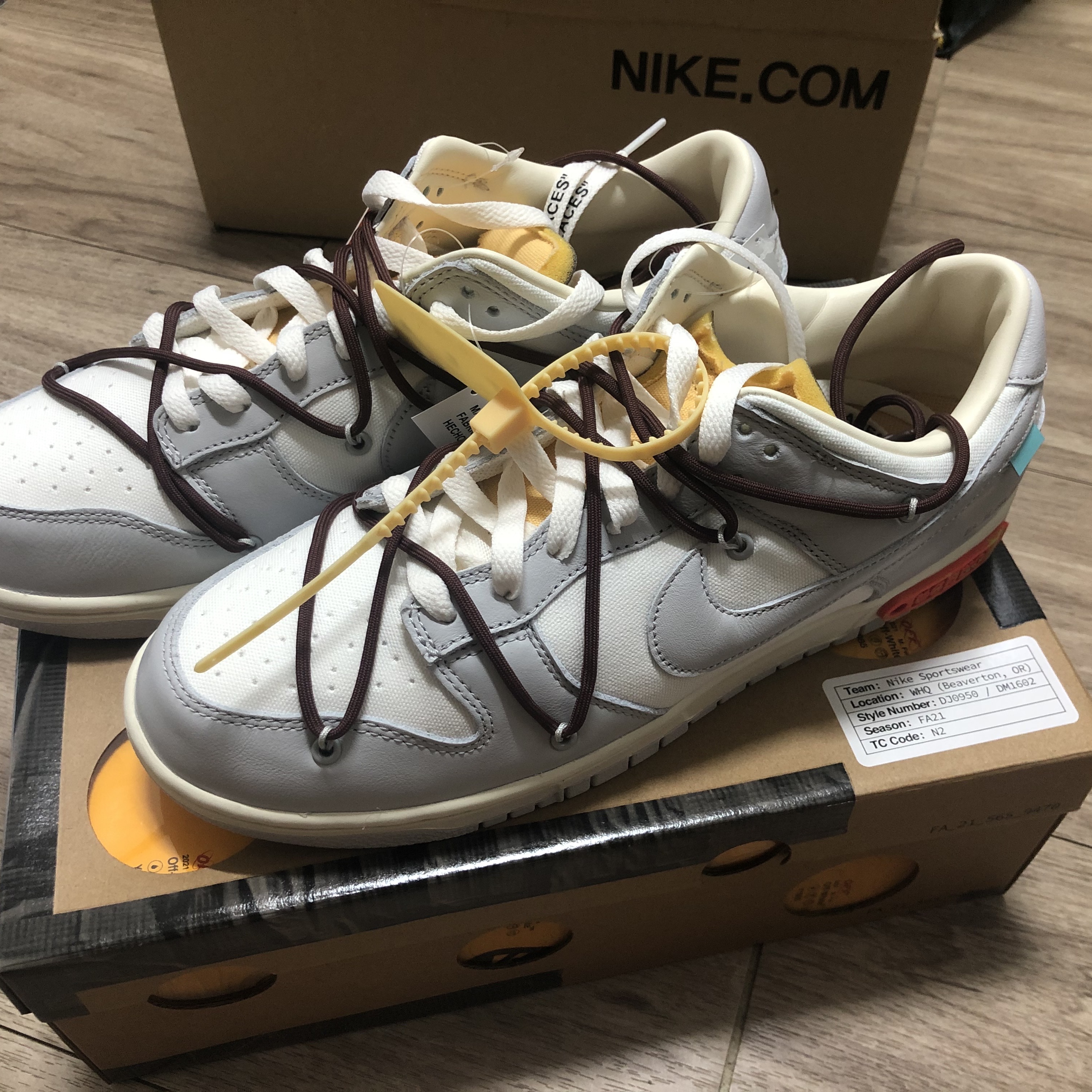 Nike x Off-White Dunk Low The 50 - Lot 46 착용 스타일