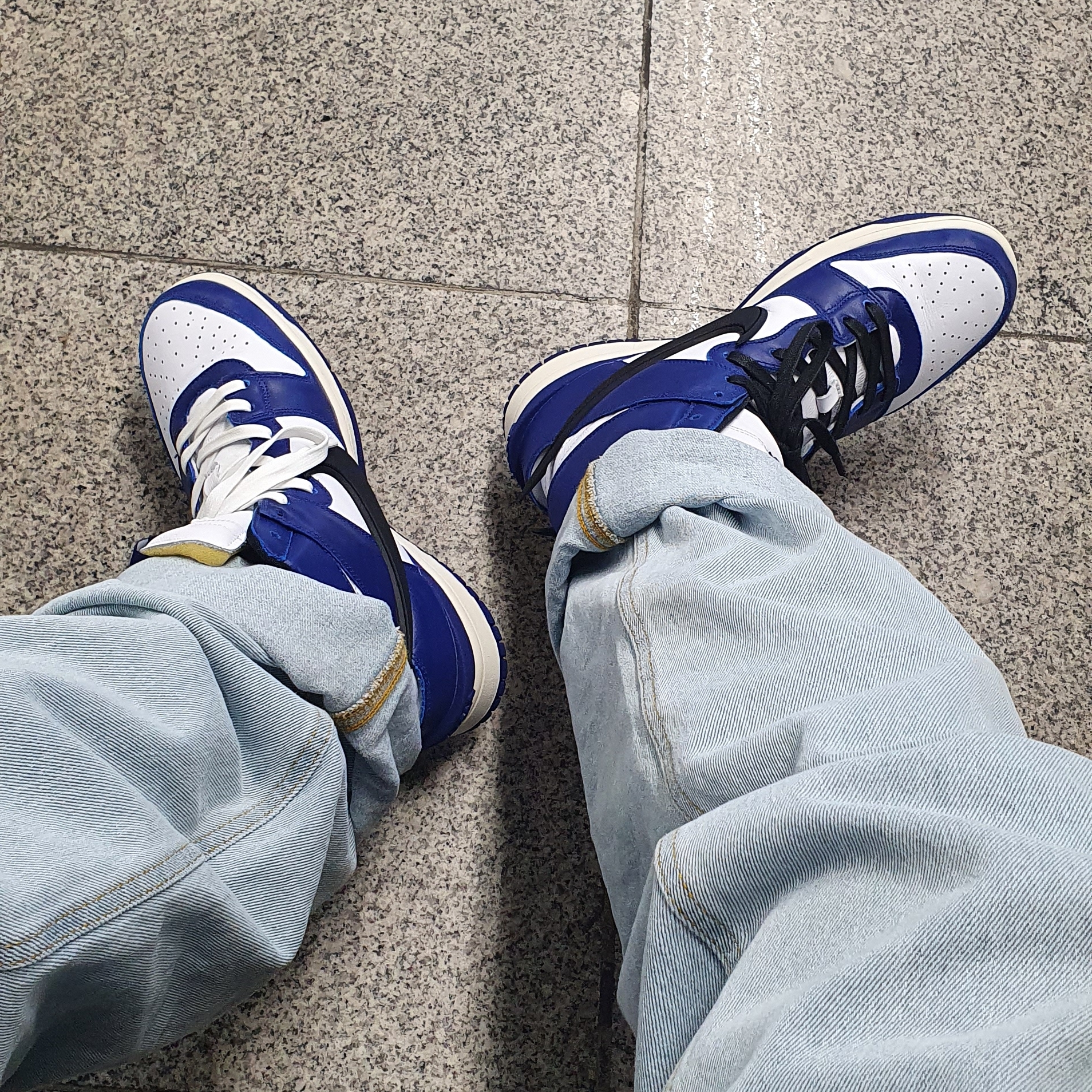 Nike x Ambush Dunk High Deep Royal Blue 착용 스타일 - 3