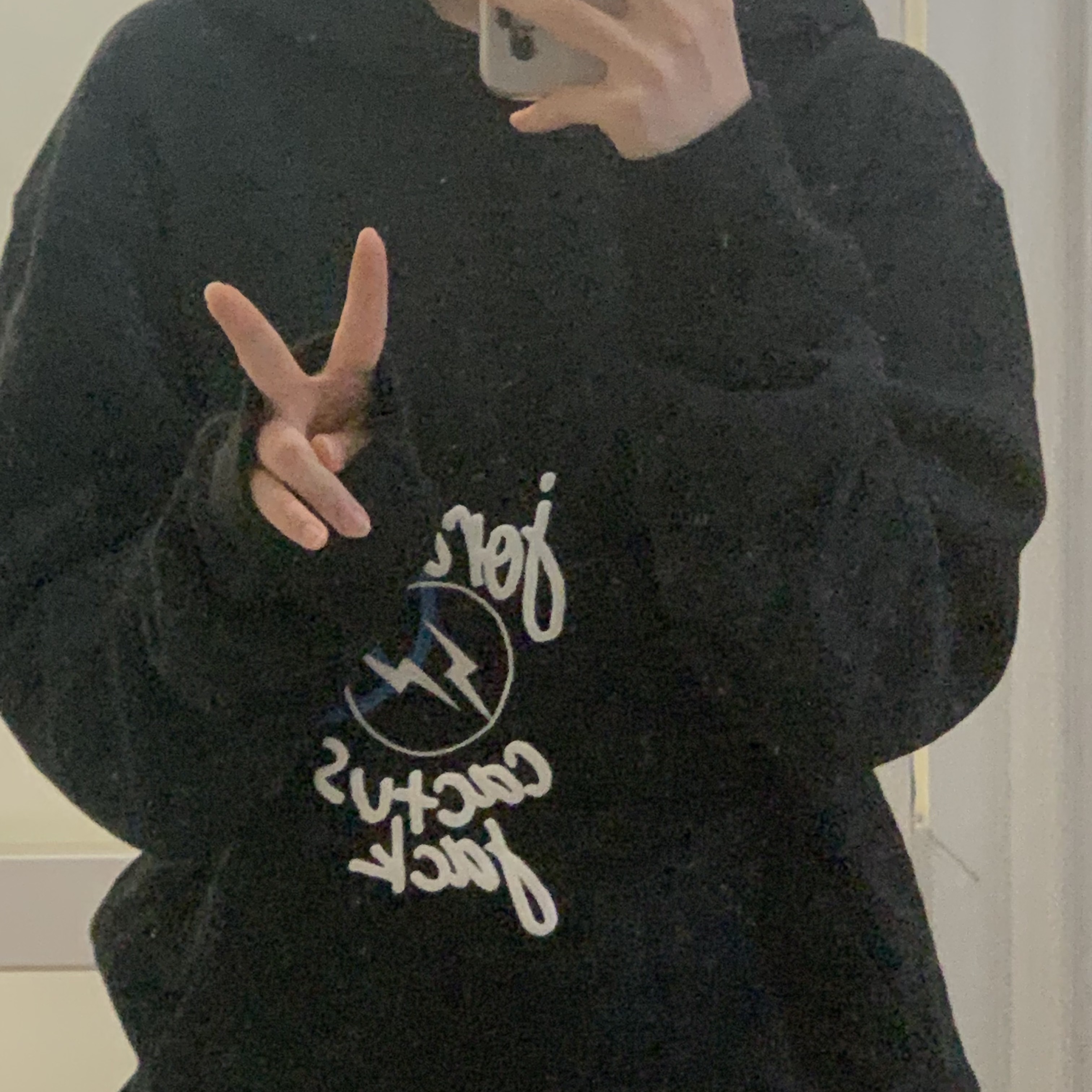 Jordan x Travis Scott x Fragment Hoodie Black (DJ0615-010) 착용 스타일 - 2