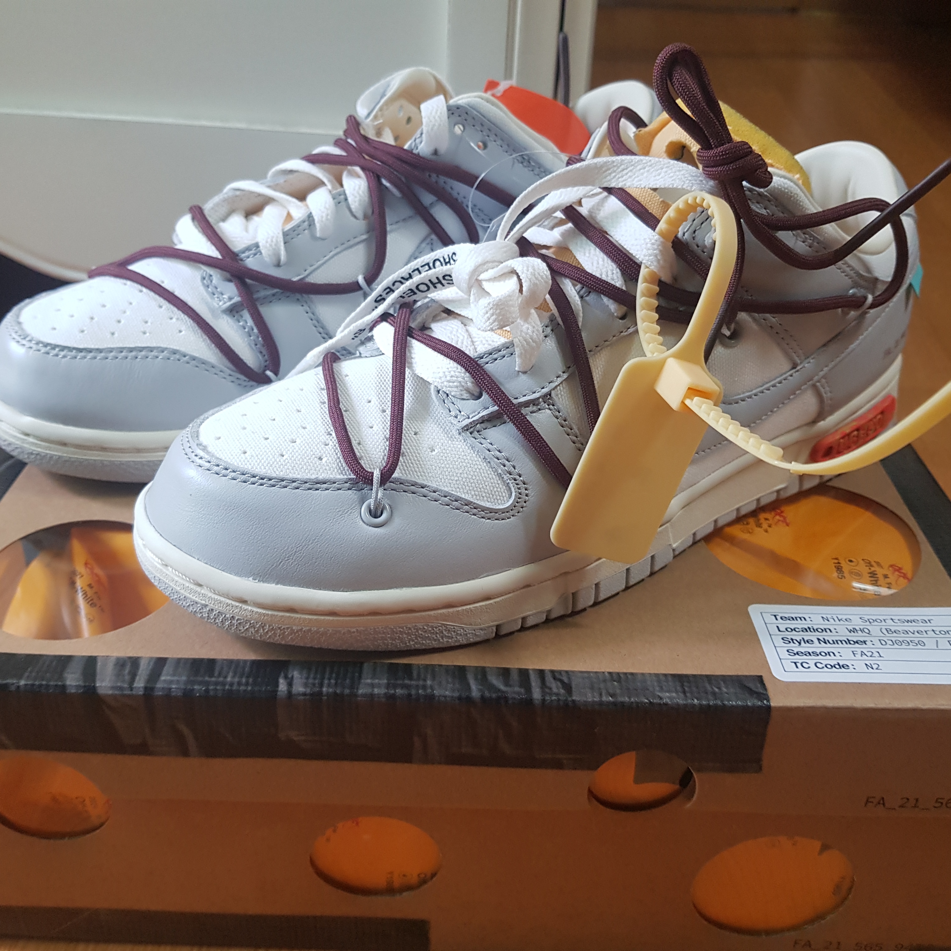 Nike x Off-White Dunk Low The 50 - Lot 46 착용 스타일 - 1