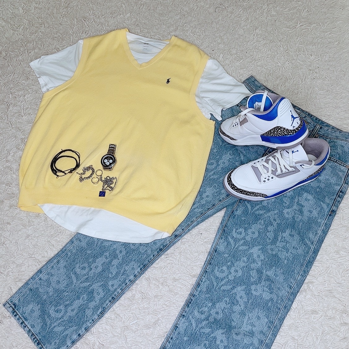 Jordan 3 Retro Racer Blue 착용 스타일 - 1