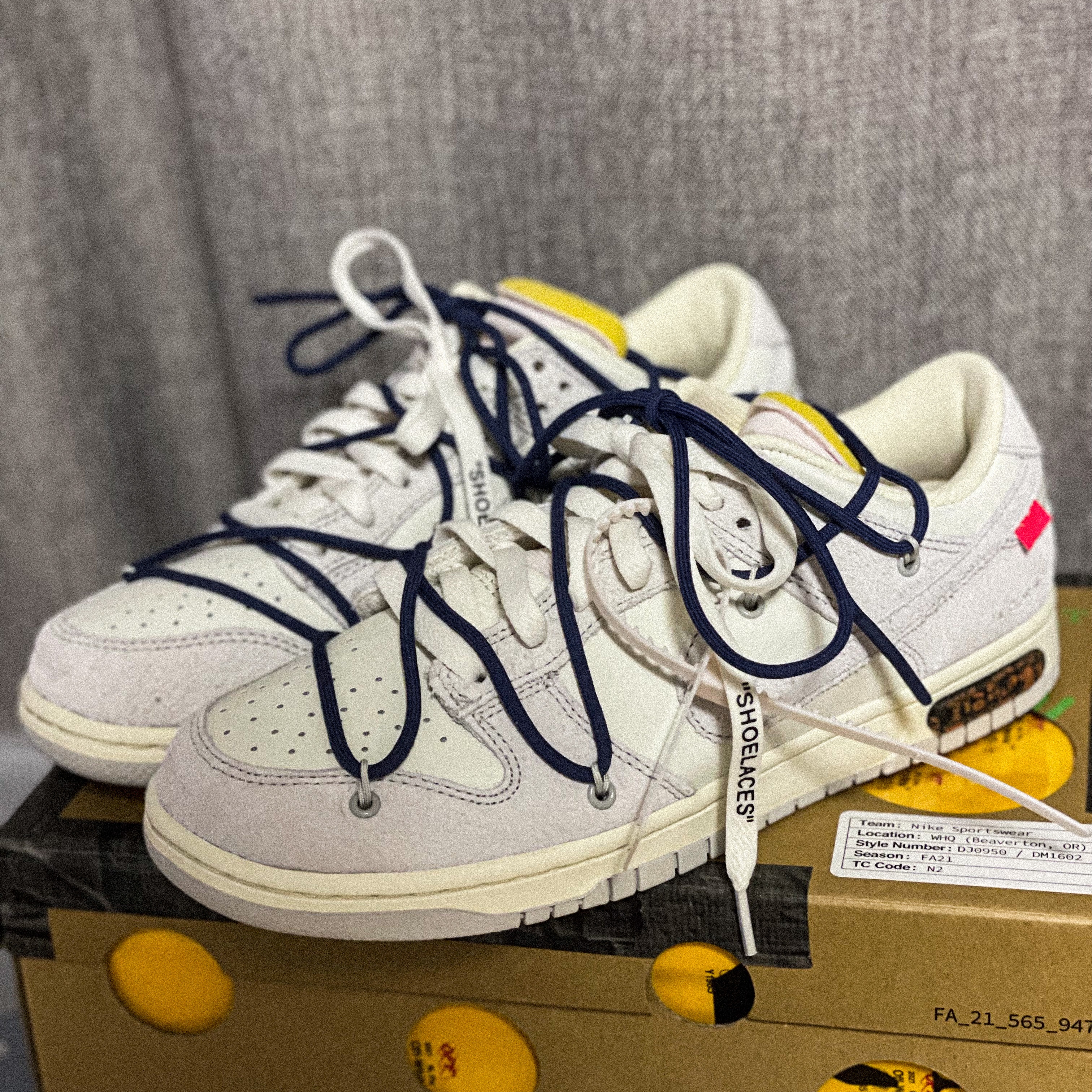 Nike x Off-White Dunk Low The 50 - Lot 18 착용 스타일 - 1