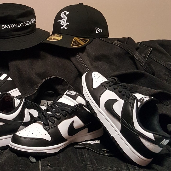 (W) Nike Dunk Low Black, (GS) Nike Dunk Low Black 착용 스타일 - 3