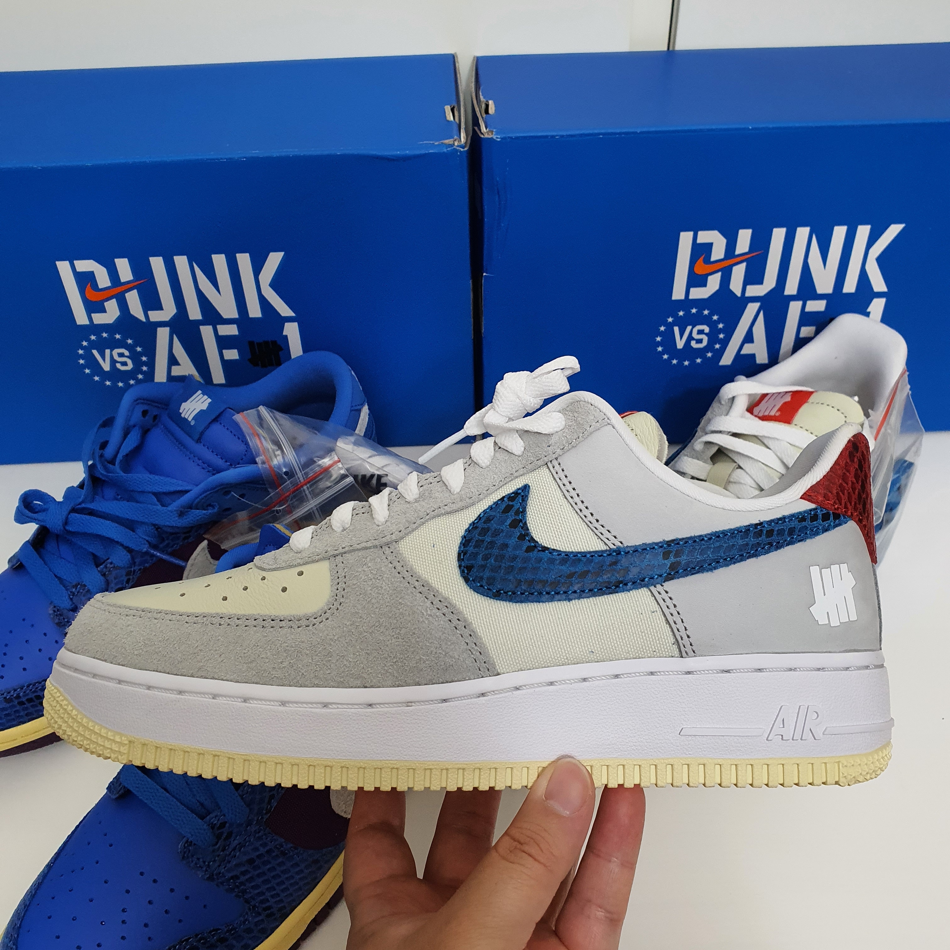 Nike x Undefeated Dunk Low SP 5 On It, Nike x Undefeated Air Force 1 Low SP 5 On It 착용 스타일 - 4