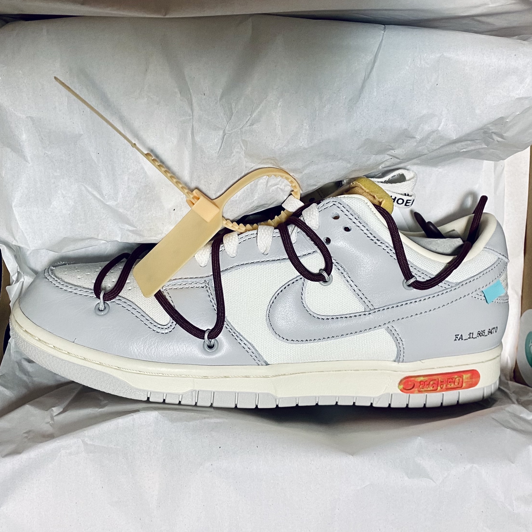 Nike x Off-White Dunk Low The 50 - Lot 46 착용 스타일 - 1