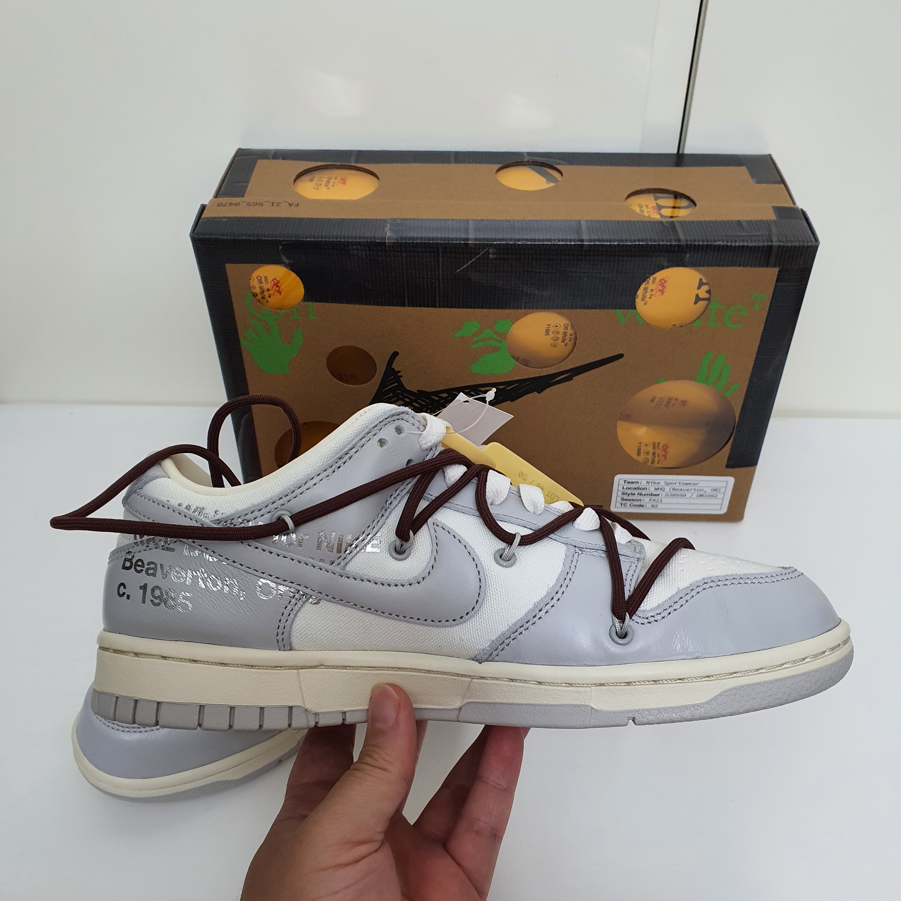 Nike x Off-White Dunk Low The 50 - Lot 46 착용 스타일 - 4