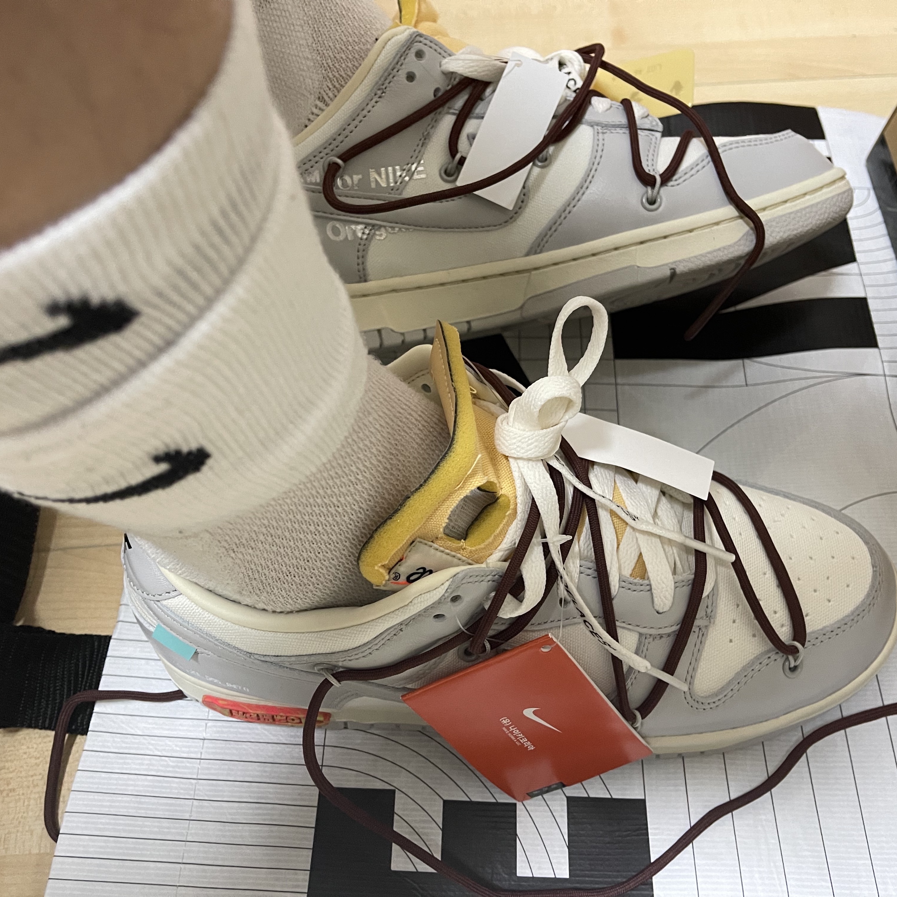 Nike x Off-White Dunk Low The 50 - Lot 46 착용 스타일 - 2