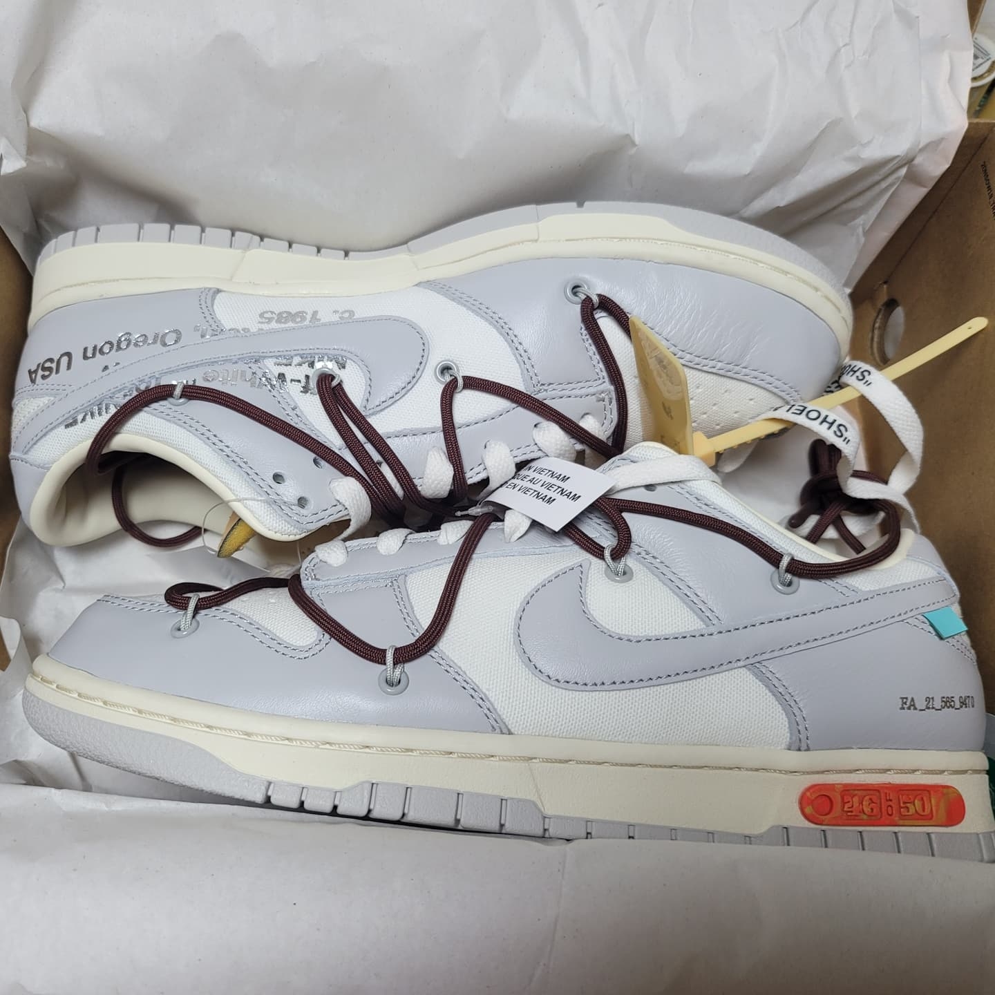 Nike x Off-White Dunk Low The 50 - Lot 46 착용 스타일 - 1