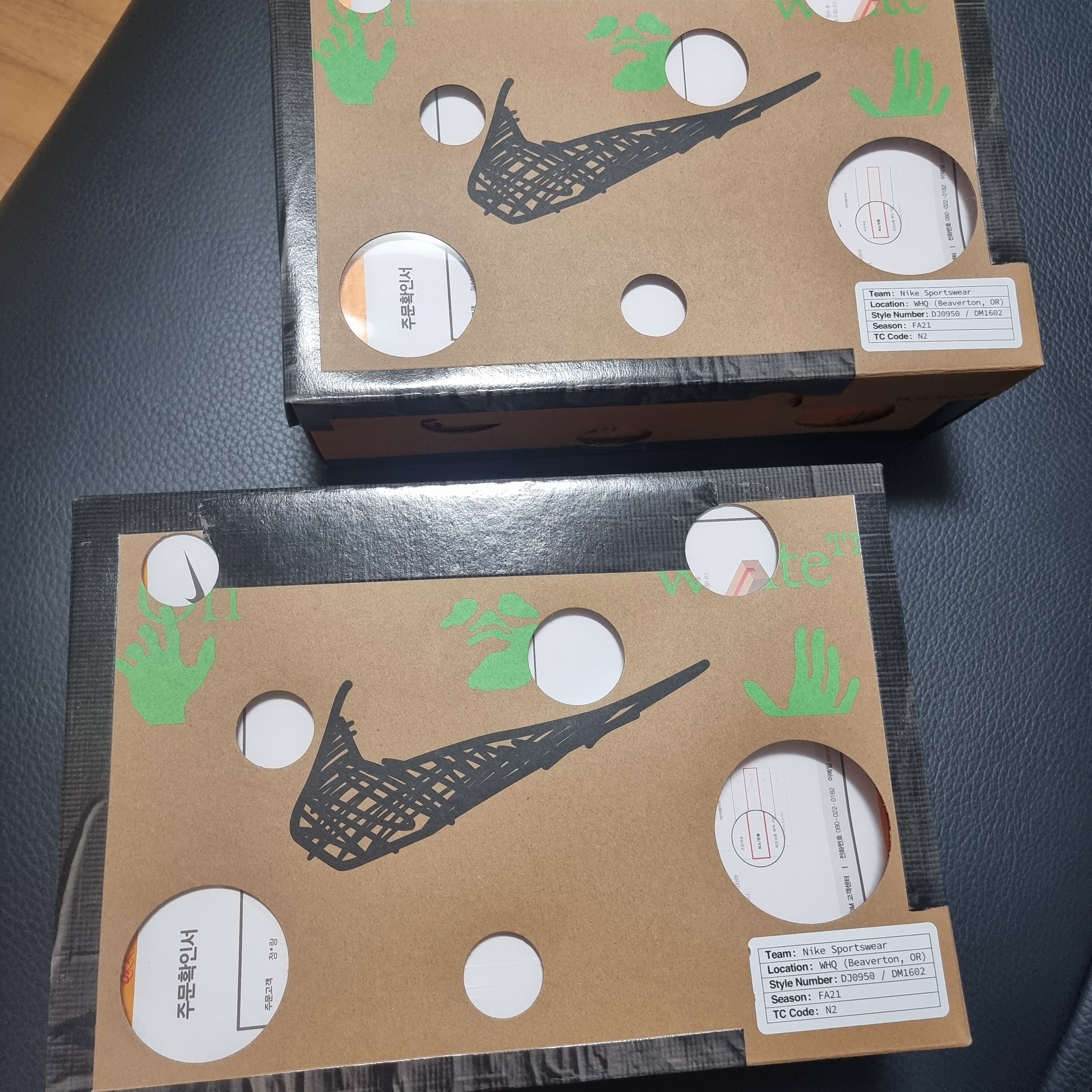 Nike x Off-White Dunk Low The 50 - Lot 46, Nike x Off-White Dunk Low The 50 - Lot 18 착용 스타일 - 3