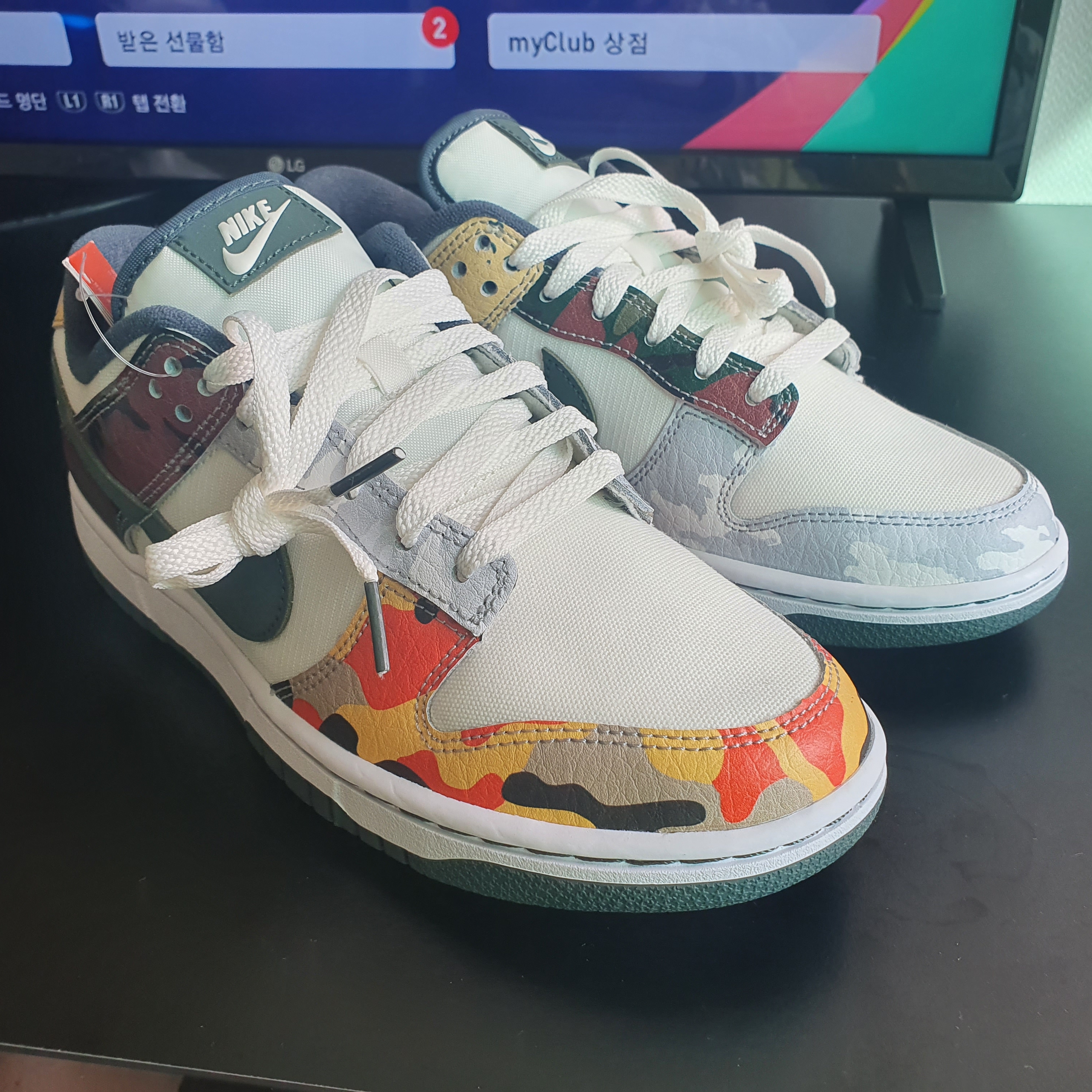 Nike Dunk Low SE Sail Multi Camo 착용 스타일