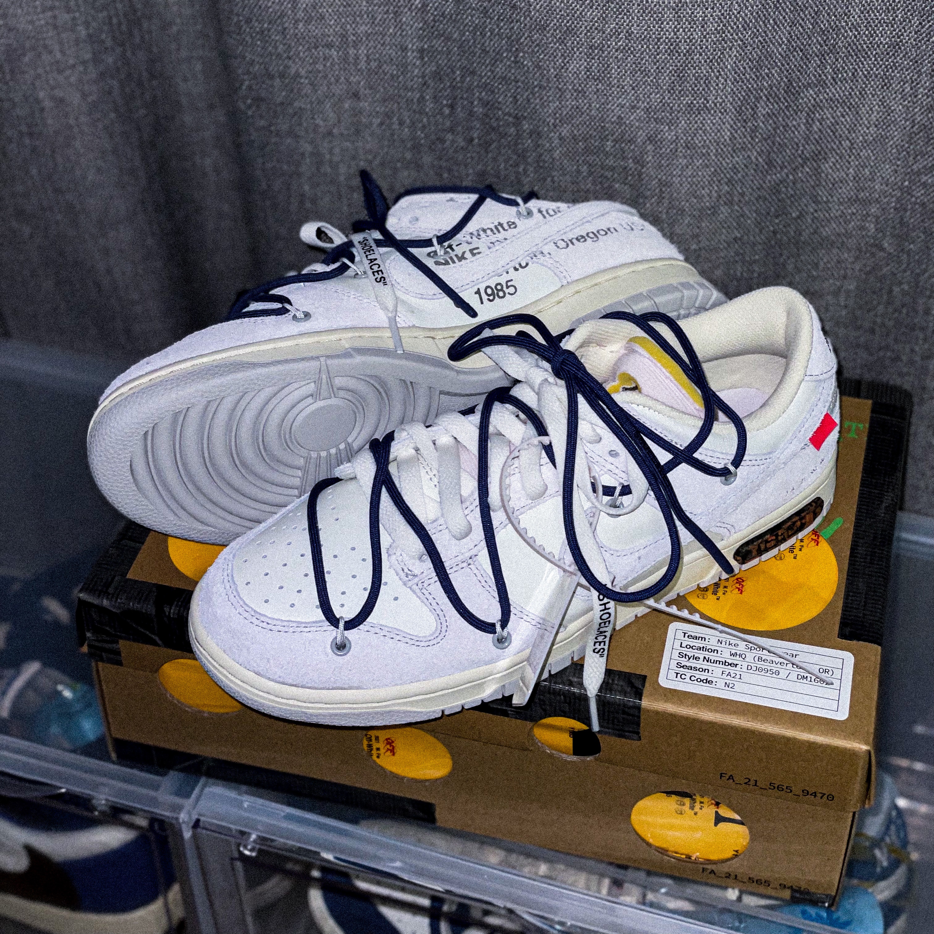 Nike x Off-White Dunk Low The 50 - Lot 18 착용 스타일 - 3