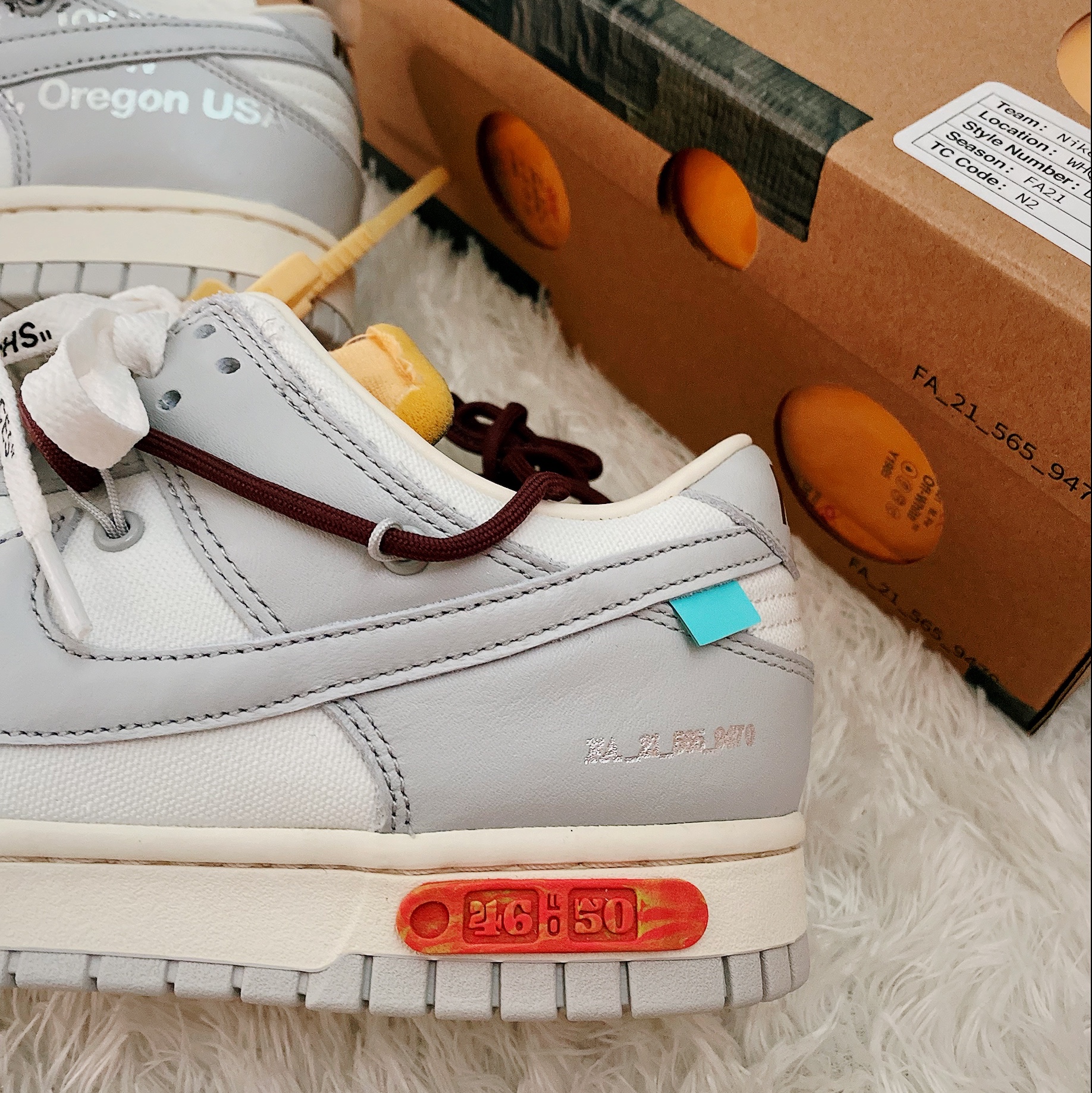 Nike x Off-White Dunk Low The 50 - Lot 46 착용 스타일 - 2