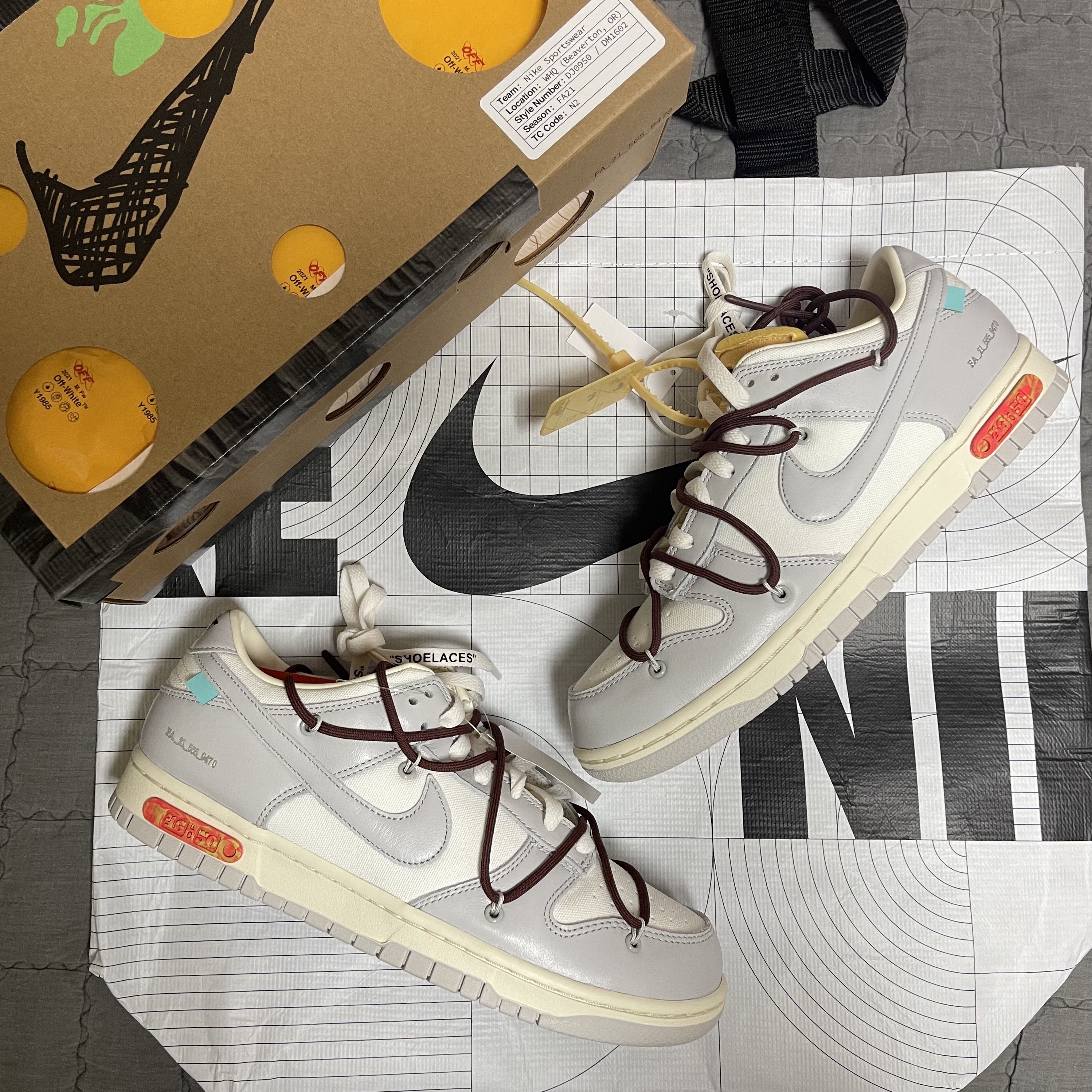 Nike x Off-White Dunk Low The 50 - Lot 46 착용 스타일 - 1