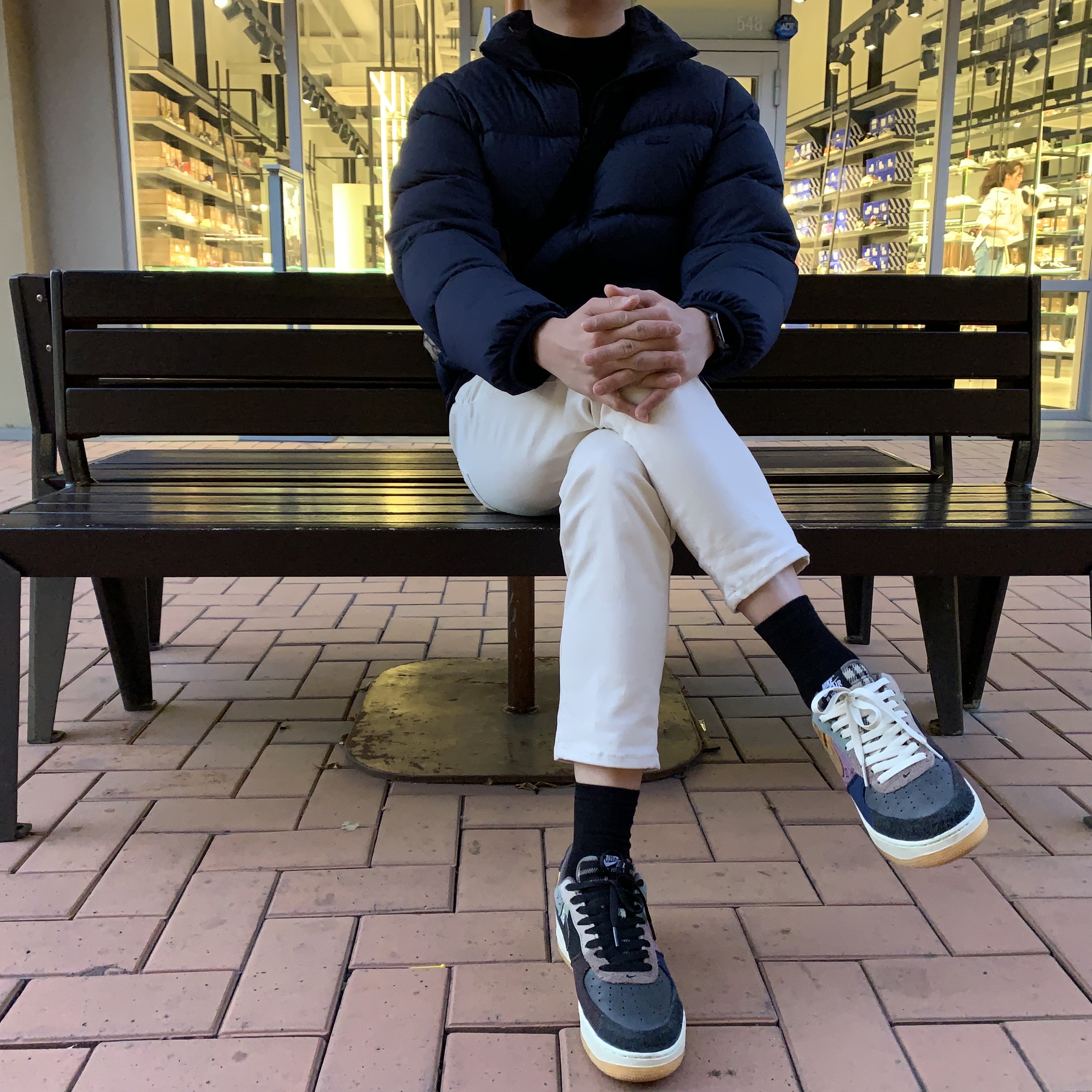 Nike x Travis Scott Air Force 1 Low Cactus Jack 착용 스타일