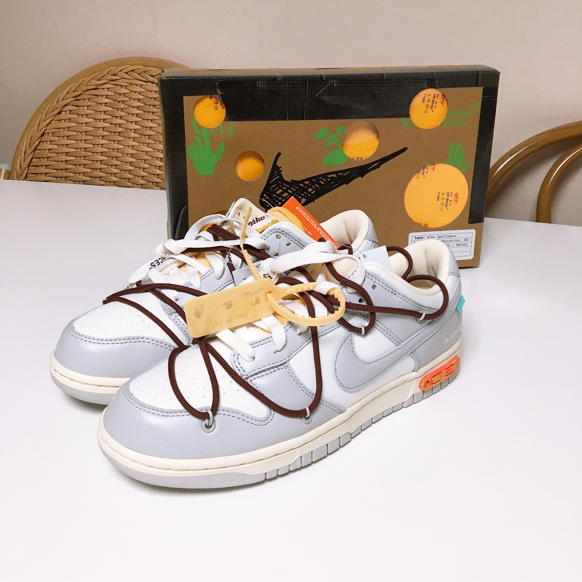Nike x Off-White Dunk Low The 50 - Lot 46 착용 스타일 - 1