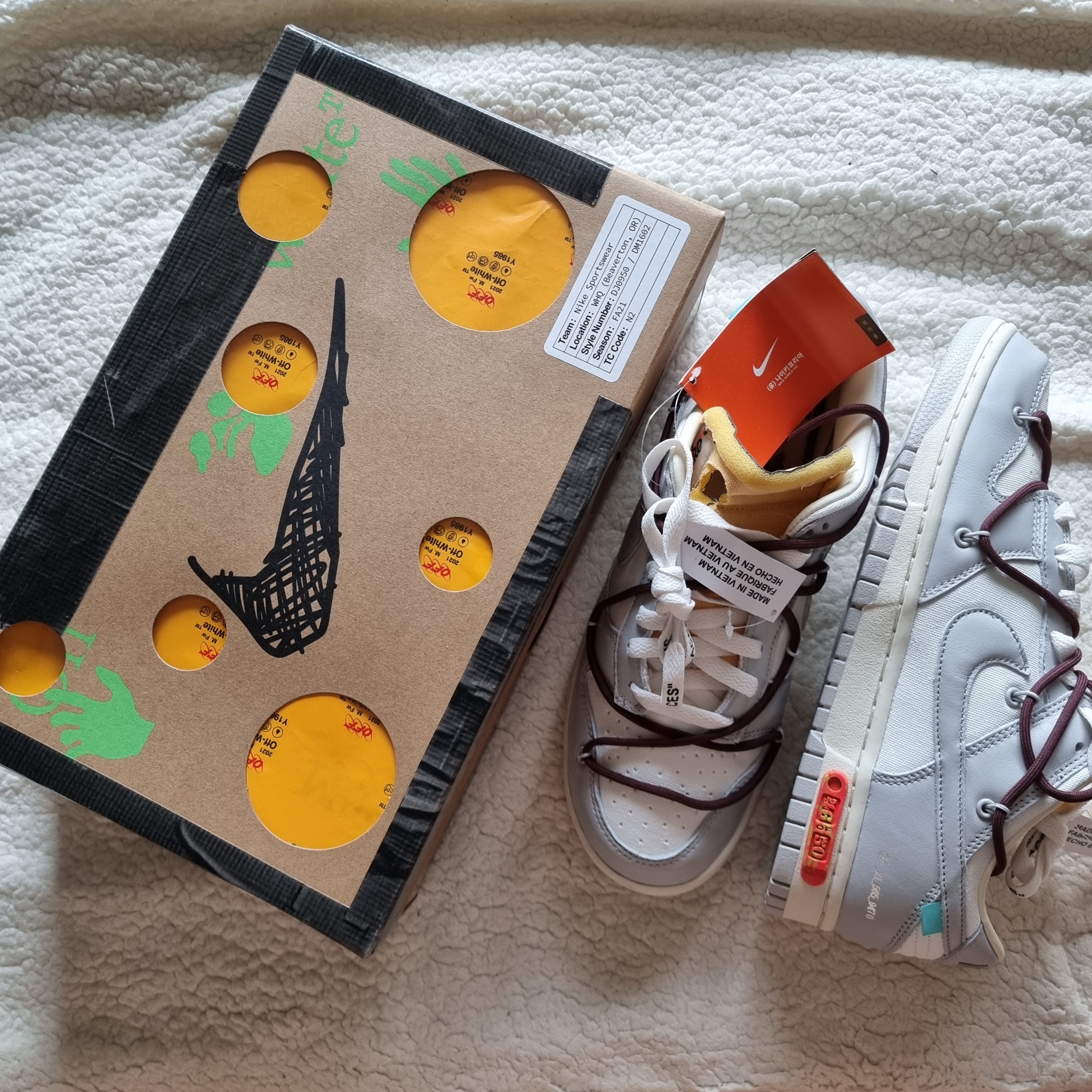 Nike x Off-White Dunk Low The 50 - Lot 46 착용 스타일
