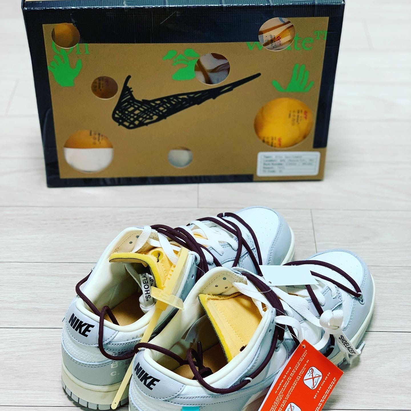 Nike x Off-White Dunk Low The 50 - Lot 46 착용 스타일 - 5
