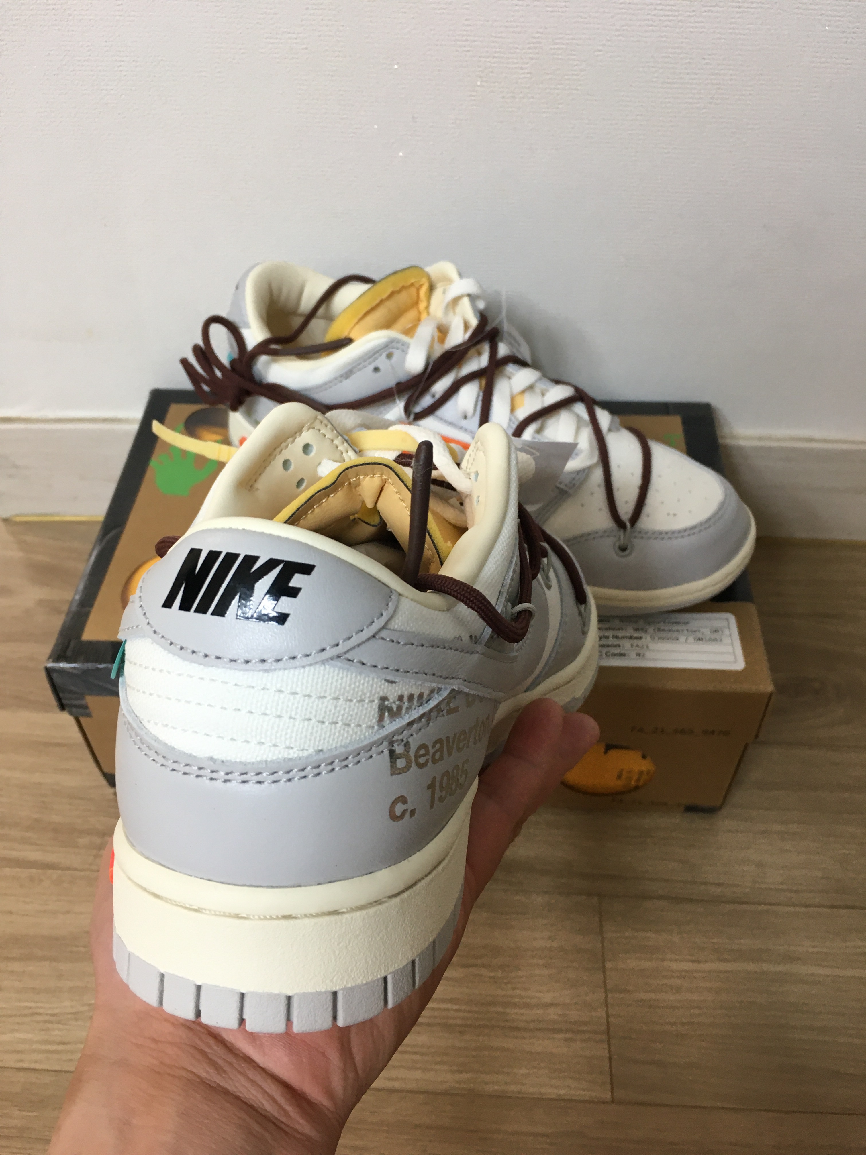 Nike x Off-White Dunk Low The 50 - Lot 46 착용 스타일 - 3