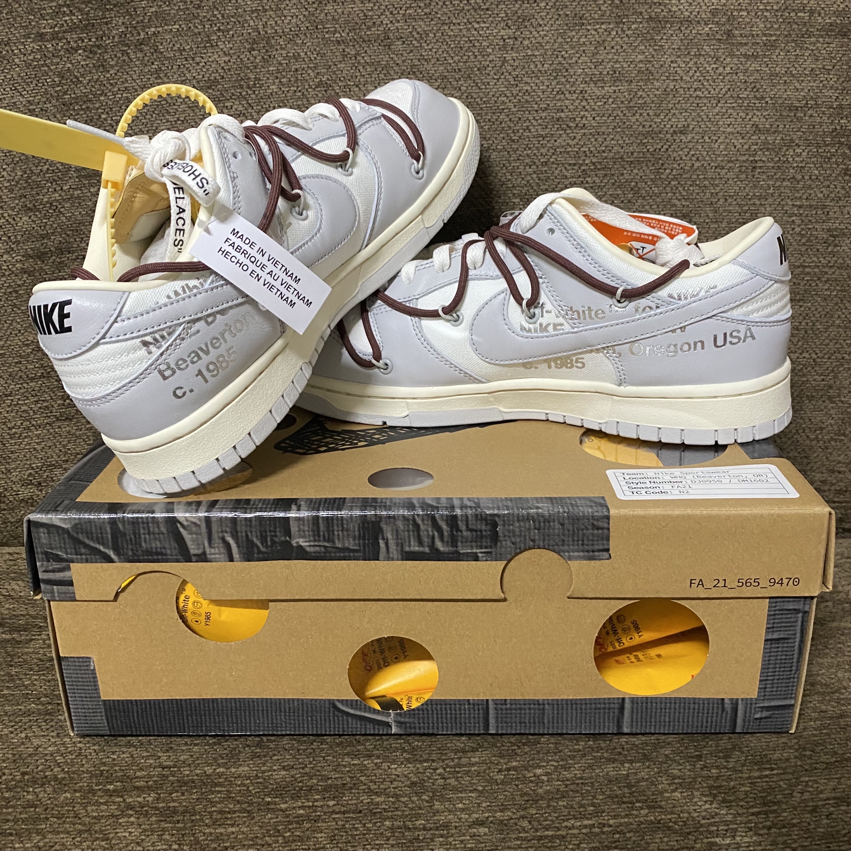 Nike x Off-White Dunk Low The 50 - Lot 46 착용 스타일