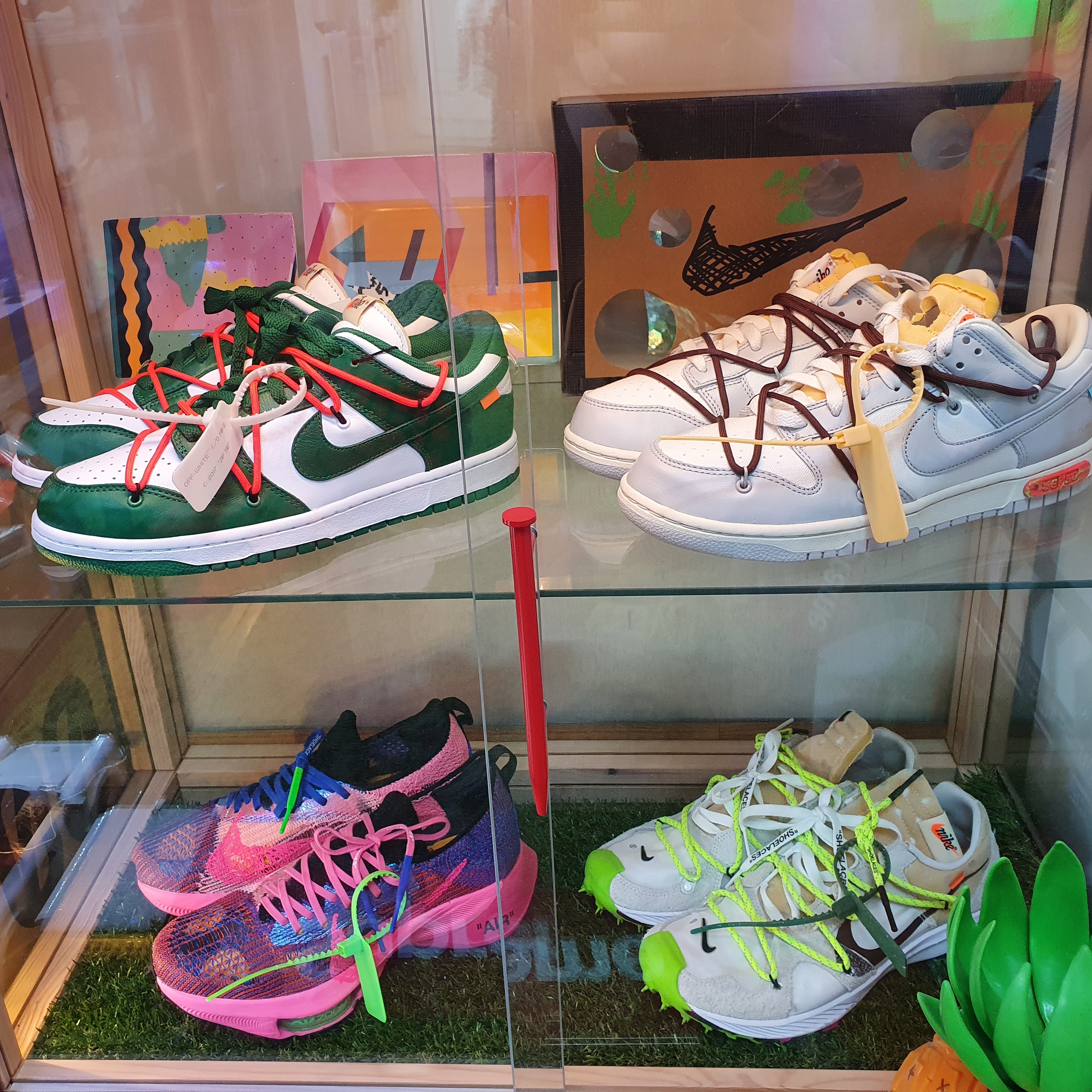 Nike x Off-White Dunk Low Pine Green, Nike x Off-White Dunk Low The 50 - Lot 46 착용 스타일