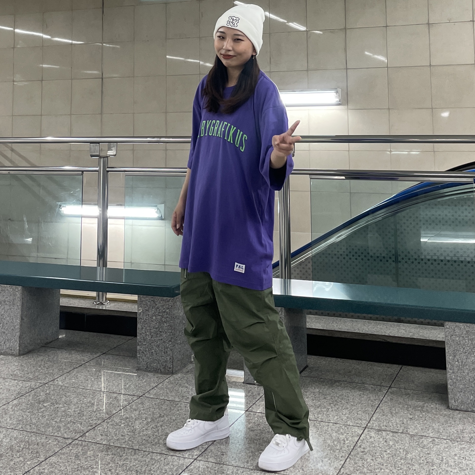 (W) Nike Air Force 1 '07 Low White 착용 스타일