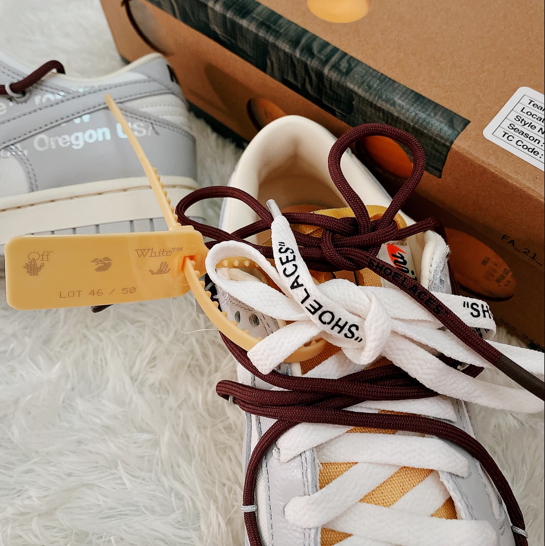 Nike x Off-White Dunk Low The 50 - Lot 46 착용 스타일 - 3