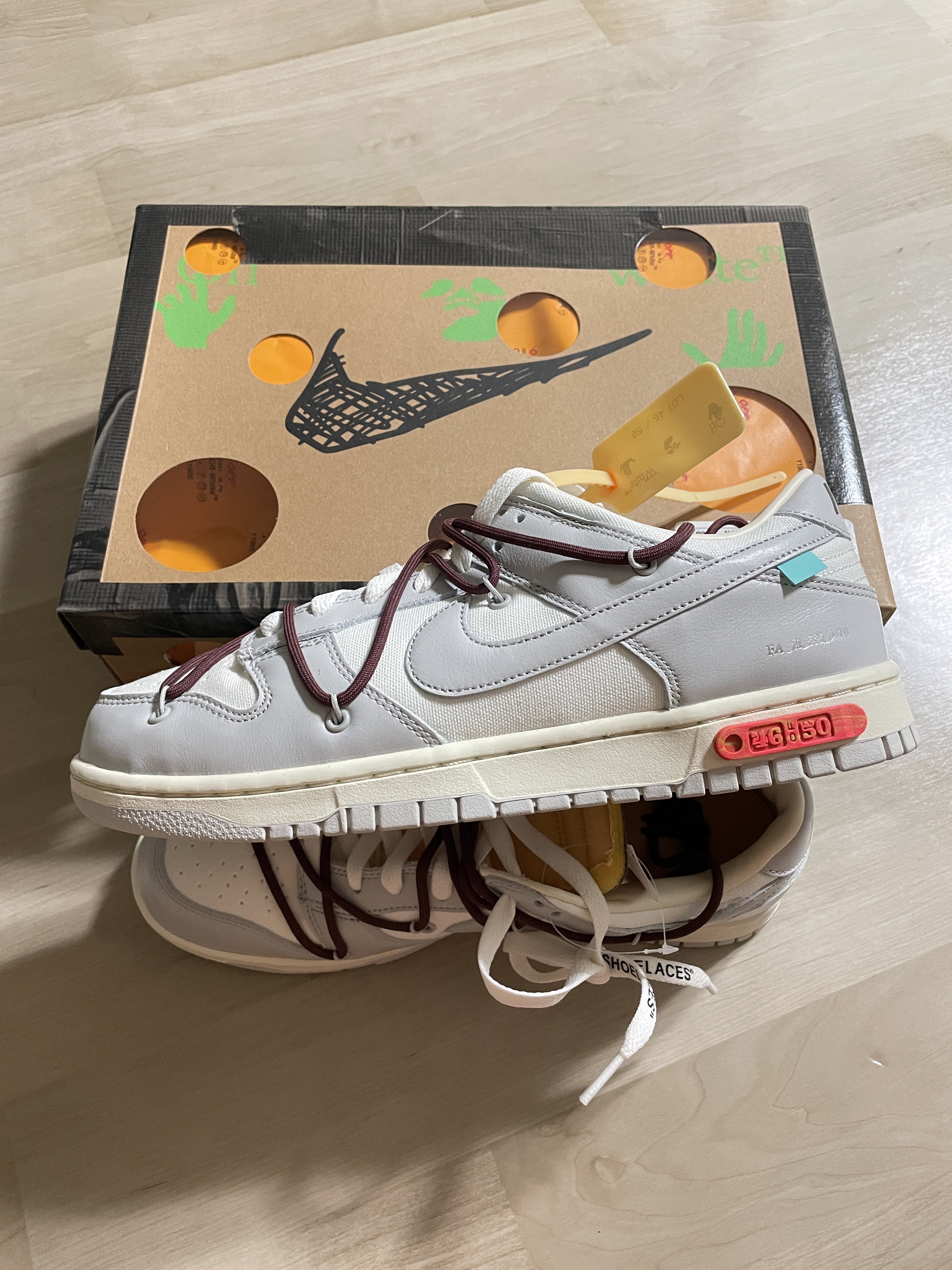 Nike x Off-White Dunk Low The 50 - Lot 46 착용 스타일 - 1