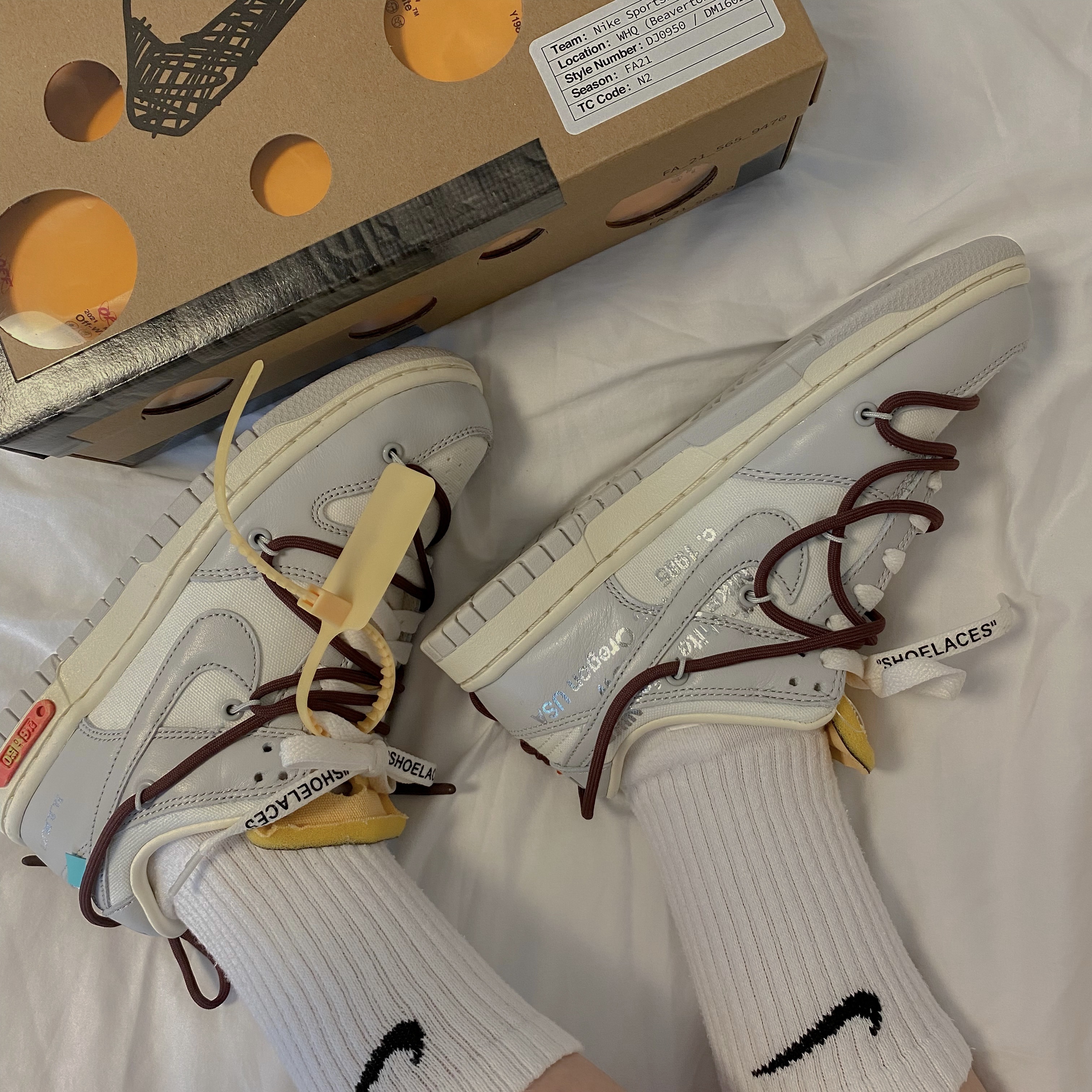 Nike x Off-White Dunk Low The 50 - Lot 46 착용 스타일