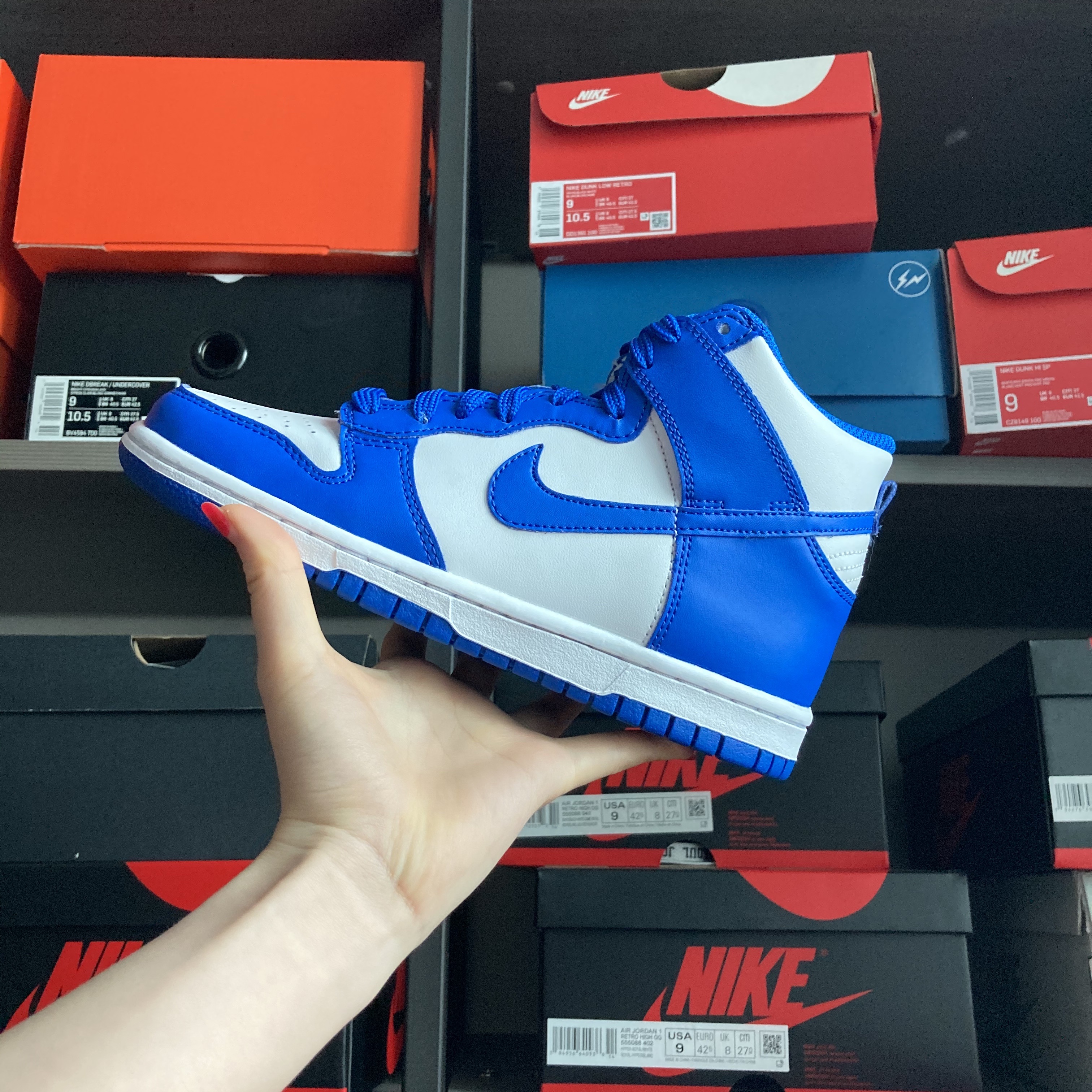 (GS) Nike Dunk High Game Royal 착용 스타일