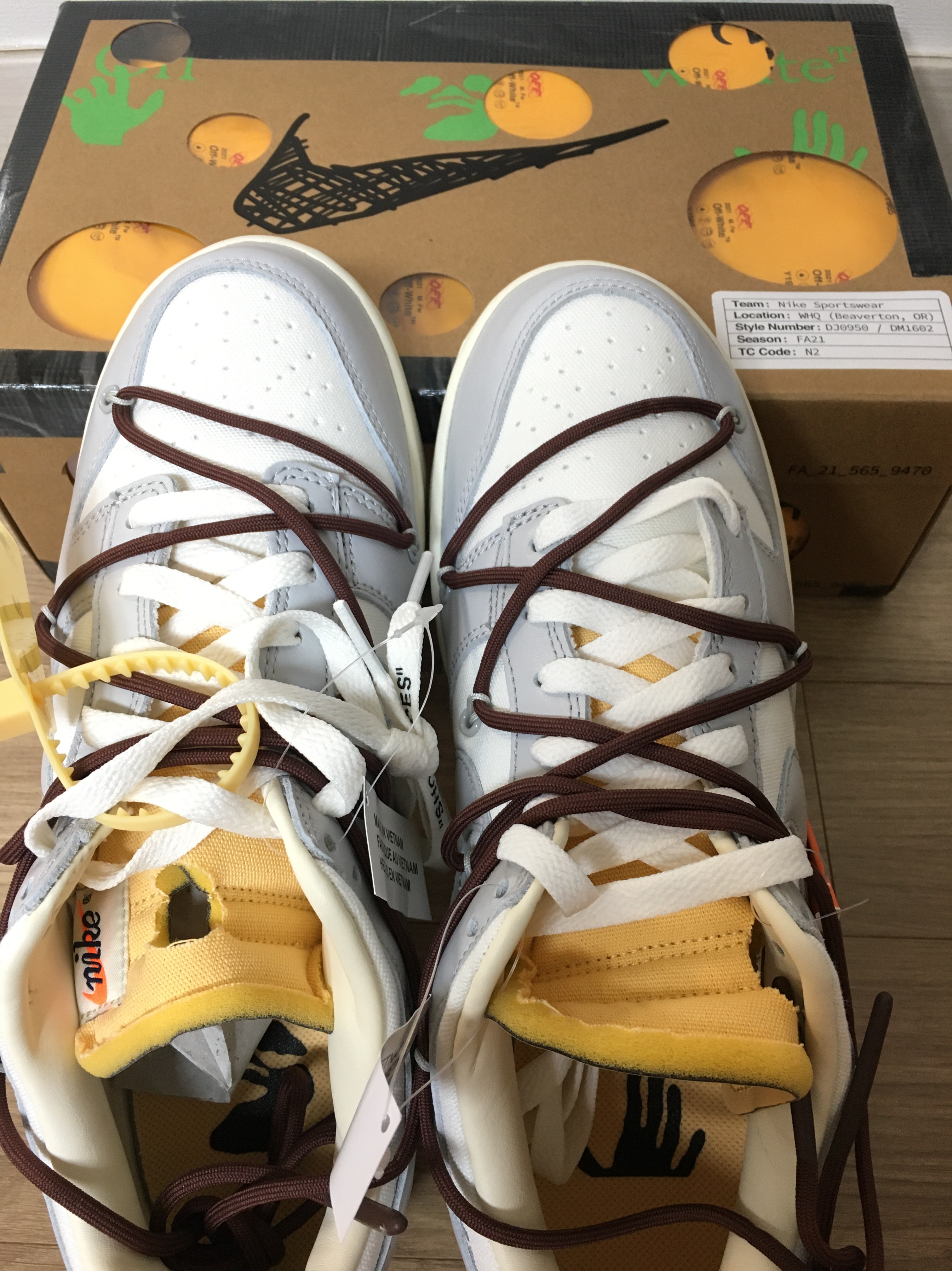Nike x Off-White Dunk Low The 50 - Lot 46 착용 스타일 - 1