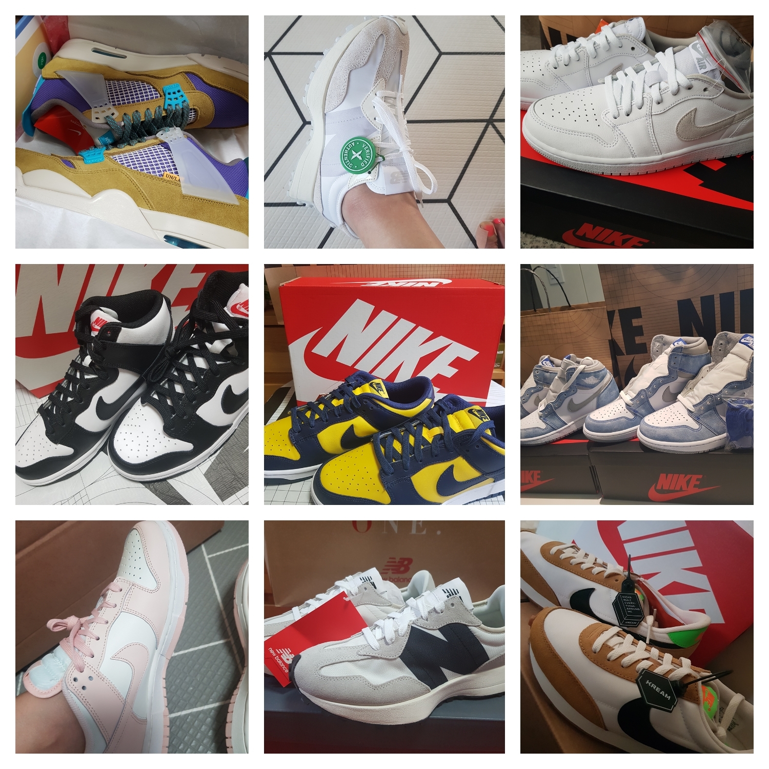 Jordan 4 x Union Retro SP Desert Moss, Jordan 1 Low OG Neutral Grey 착용 스타일