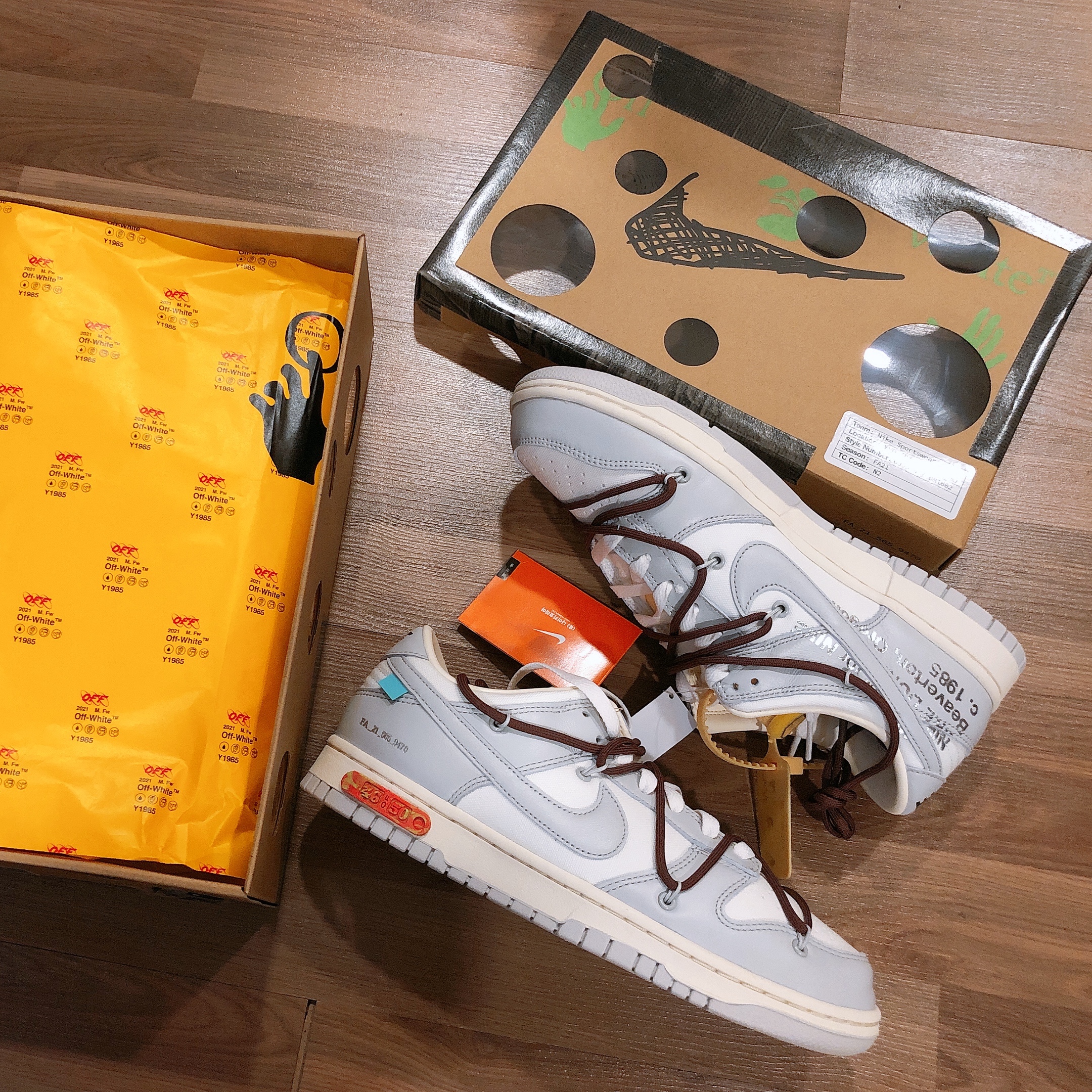 Nike x Off-White Dunk Low The 50 - Lot 46 착용 스타일