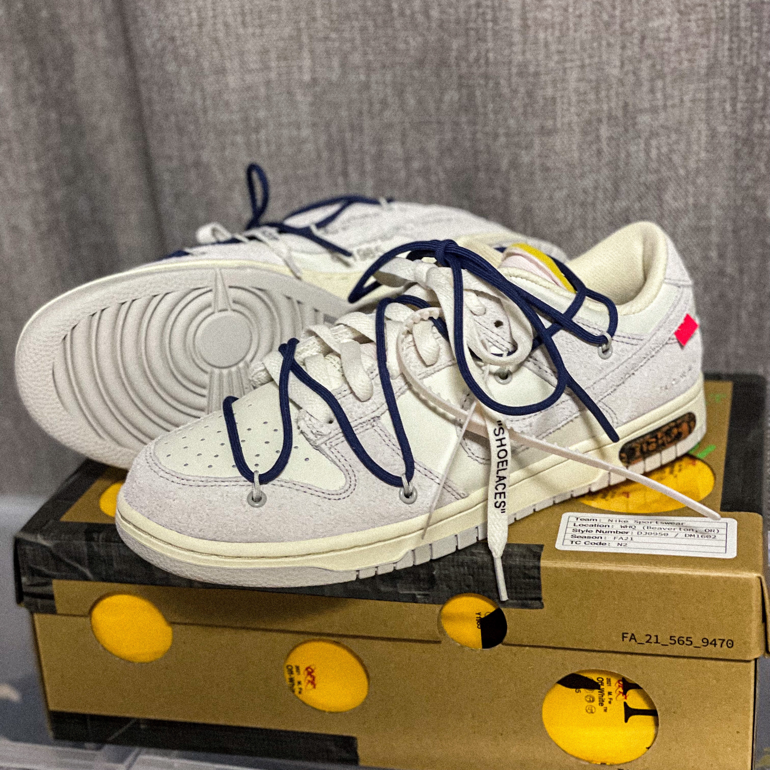 Nike x Off-White Dunk Low The 50 - Lot 18 착용 스타일 - 2