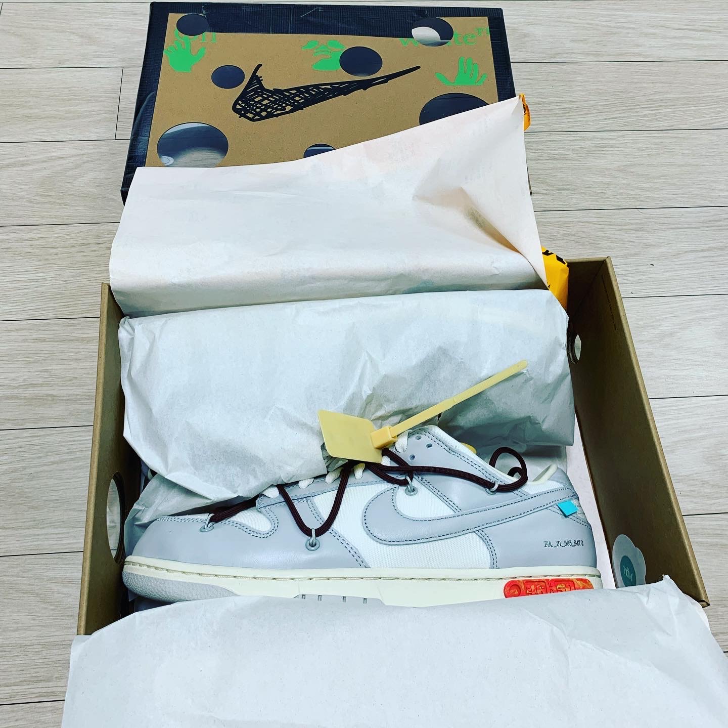 Nike x Off-White Dunk Low The 50 - Lot 46 착용 스타일 - 3