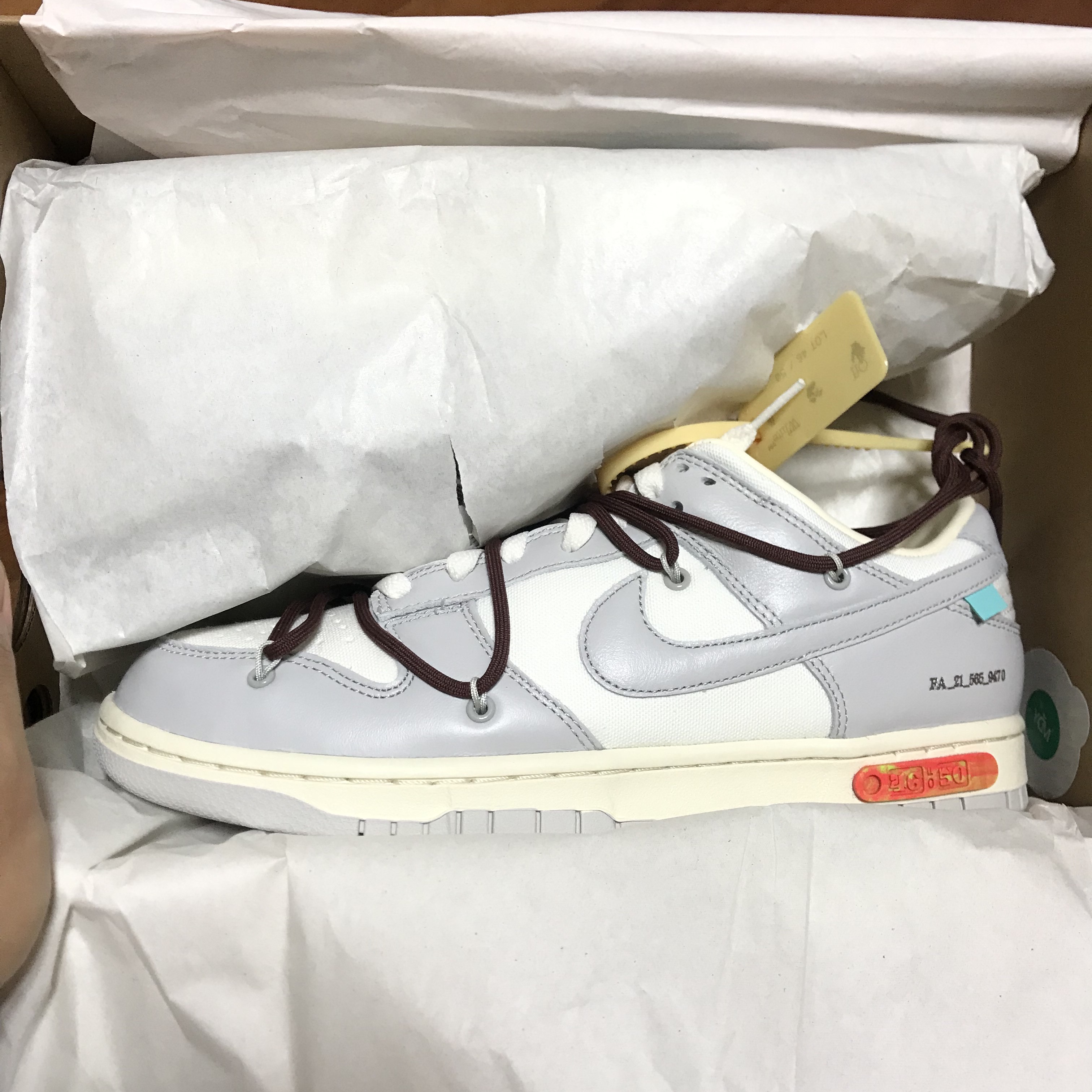 Nike x Off-White Dunk Low The 50 - Lot 46 착용 스타일 - 2
