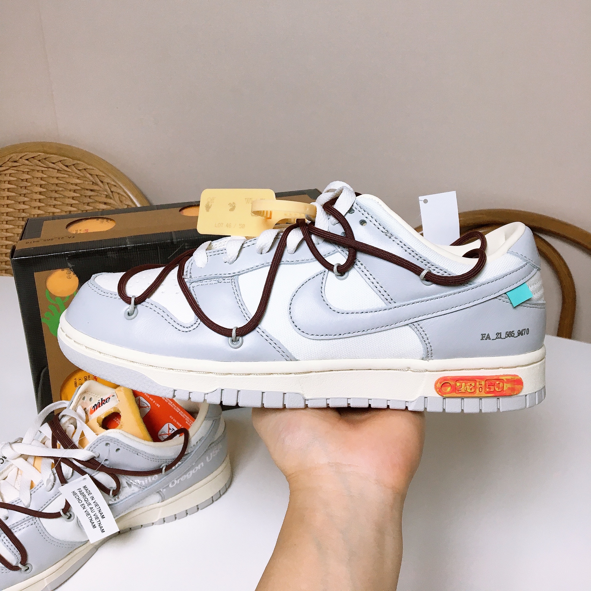 Nike x Off-White Dunk Low The 50 - Lot 46 착용 스타일 - 2