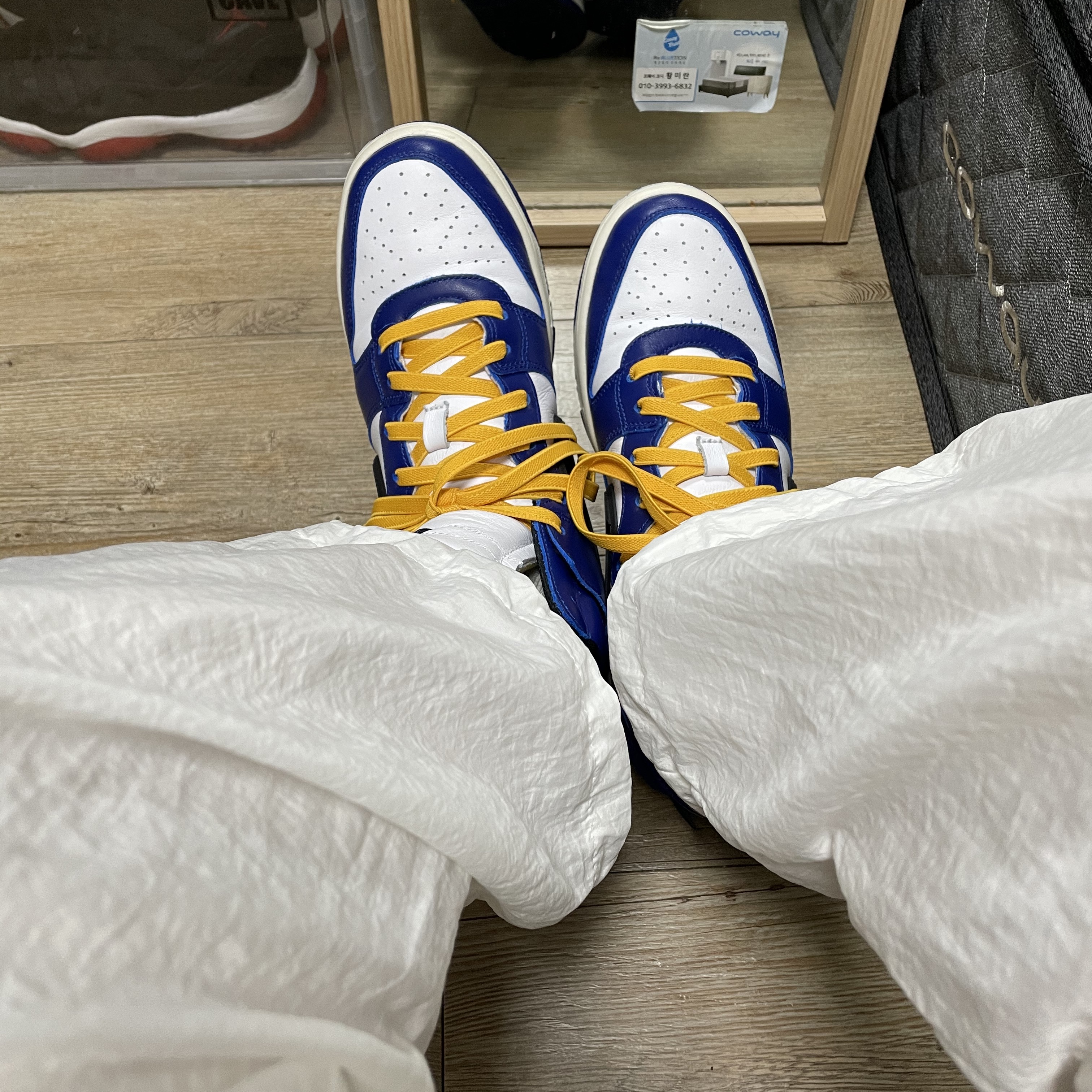 Nike x Ambush Dunk High Deep Royal Blue 착용 스타일 - 3