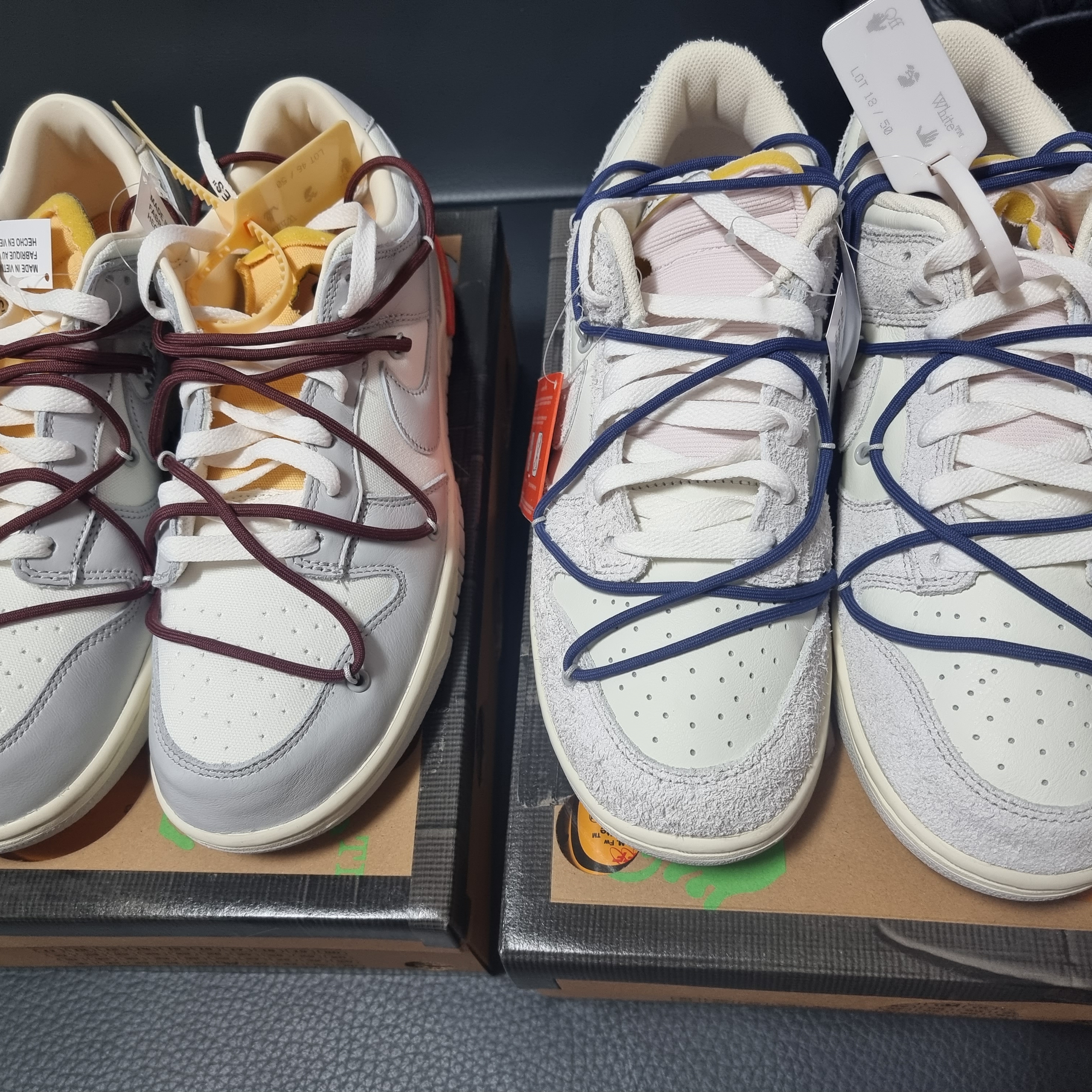 Nike x Off-White Dunk Low The 50 - Lot 46, Nike x Off-White Dunk Low The 50 - Lot 18 착용 스타일 - 2
