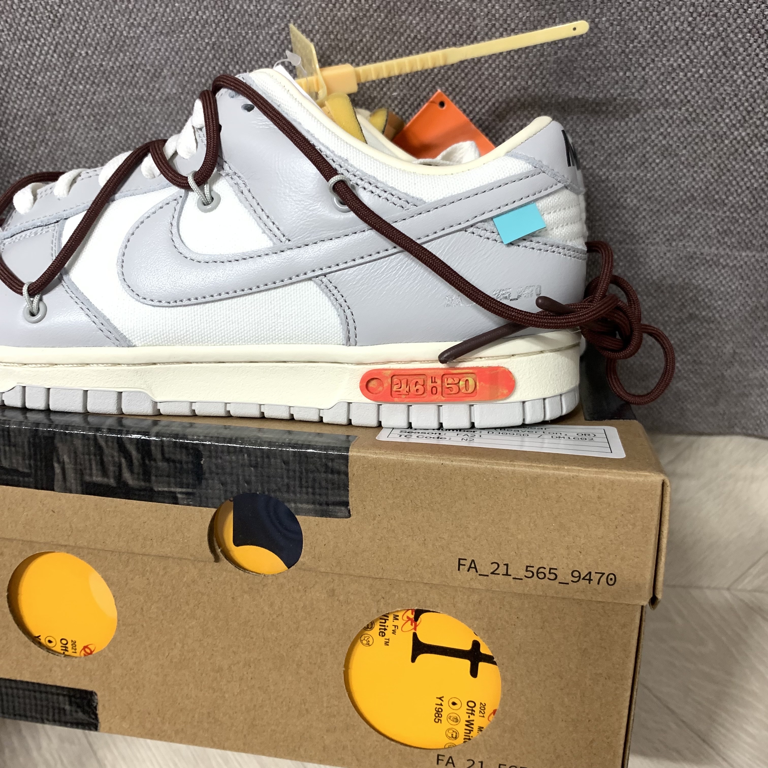 Nike x Off-White Dunk Low The 50 - Lot 46 착용 스타일 - 3