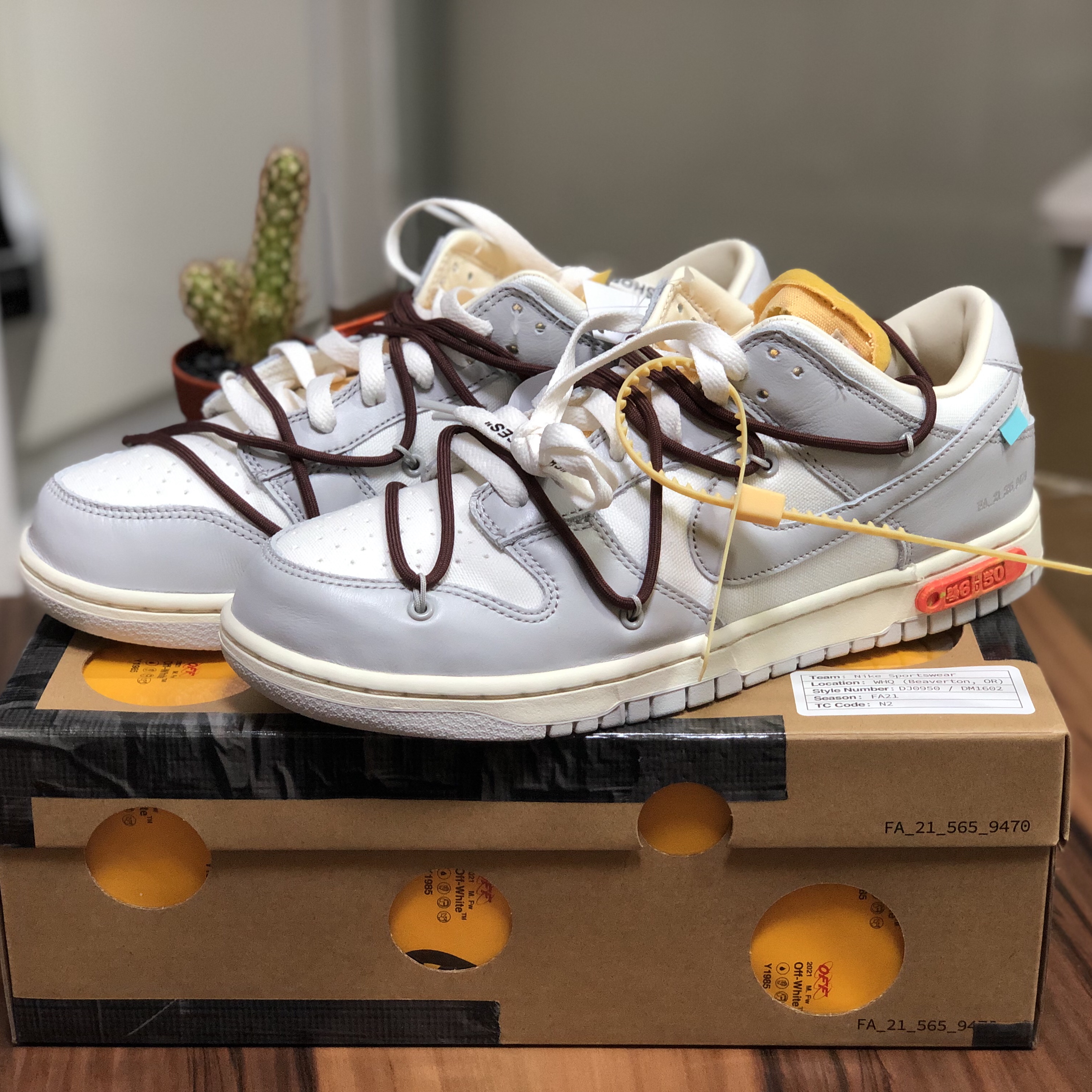Nike x Off-White Dunk Low The 50 - Lot 46 착용 스타일 - 1