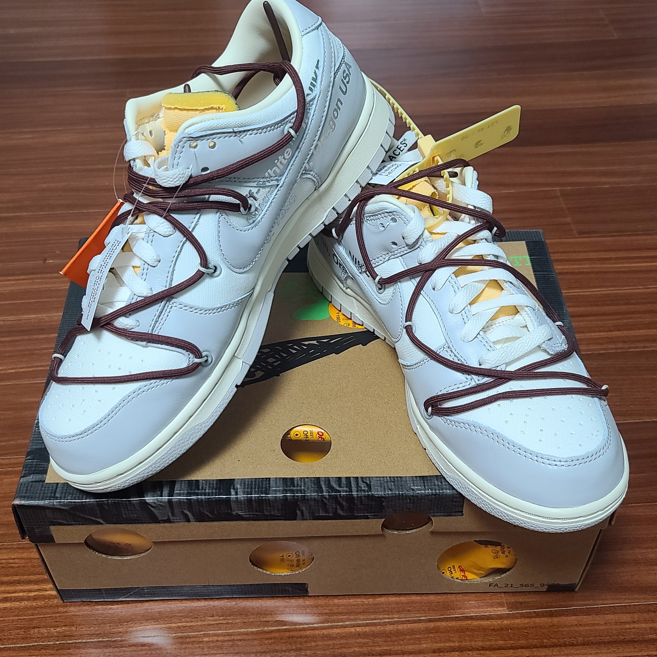 Nike x Off-White Dunk Low The 50 - Lot 46 착용 스타일 - 2