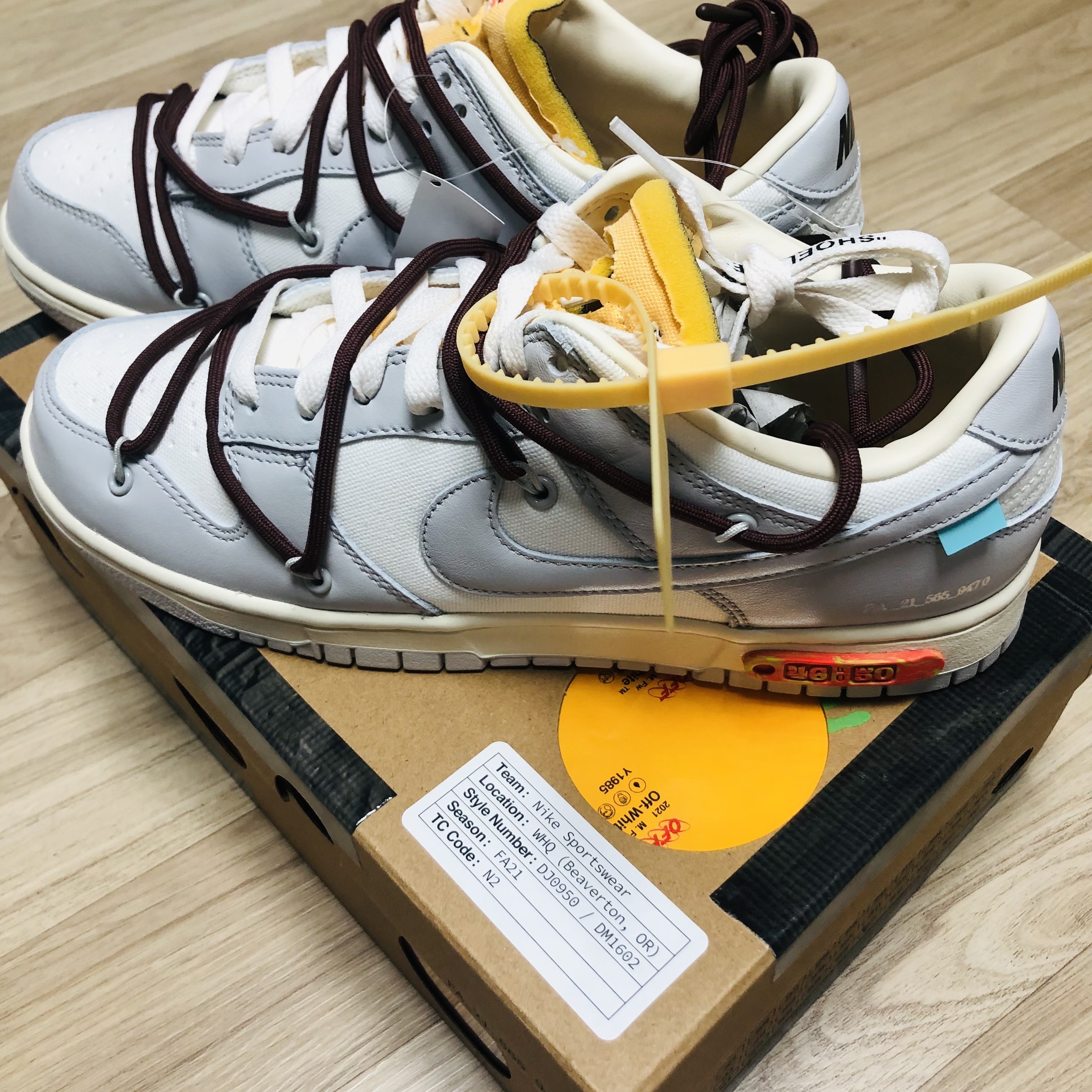 Nike x Off-White Dunk Low The 50 - Lot 46 착용 스타일 - 3
