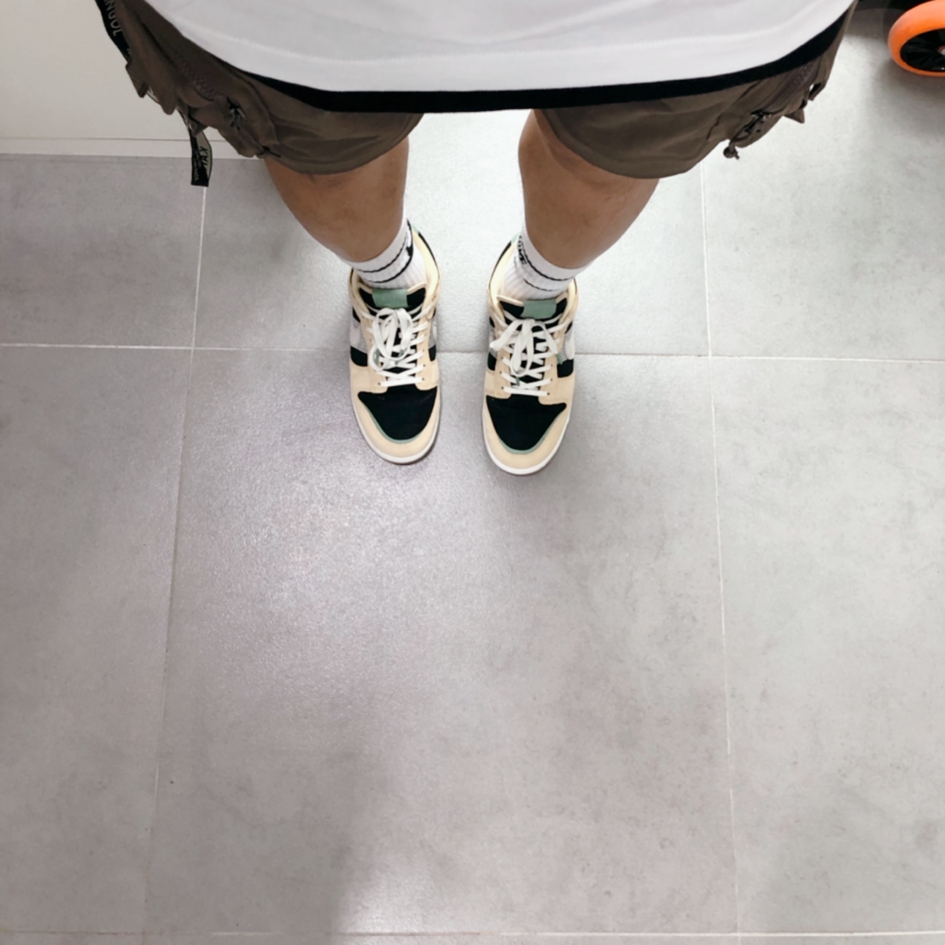 Nike Dunk Low Rooted In Peace, Palace Tri-Sticker Pack T-Shirt White - 21FW 착용 스타일 - 4