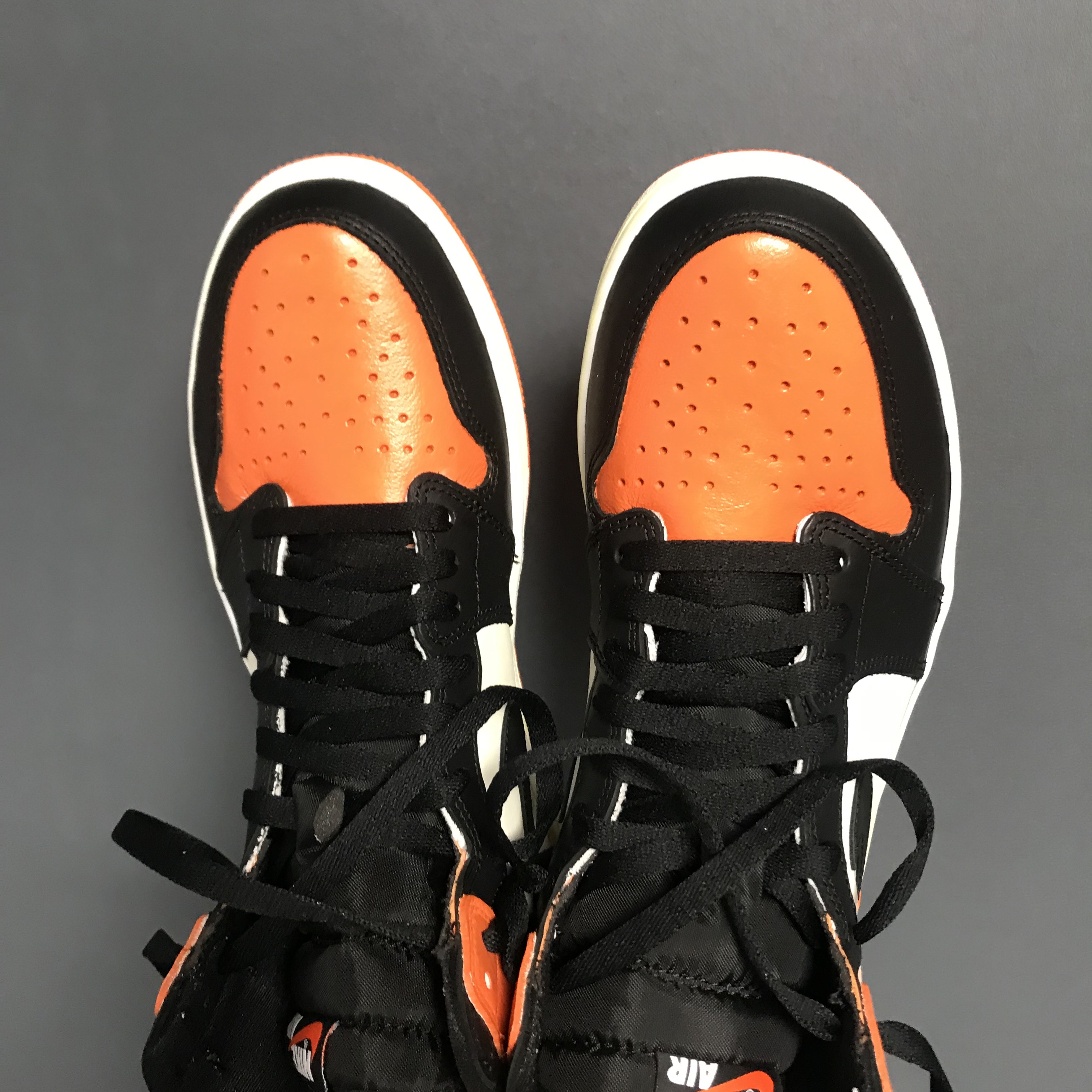 Jordan 1 Retro High OG Electro Orange, Jordan 1 Retro Shattered Backboard 착용 스타일 - 4