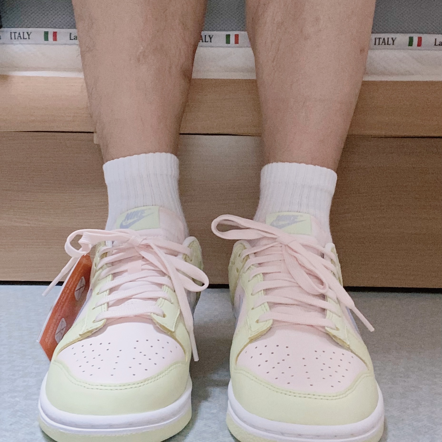 (W) Nike Dunk Low Light Soft Pink 착용 스타일