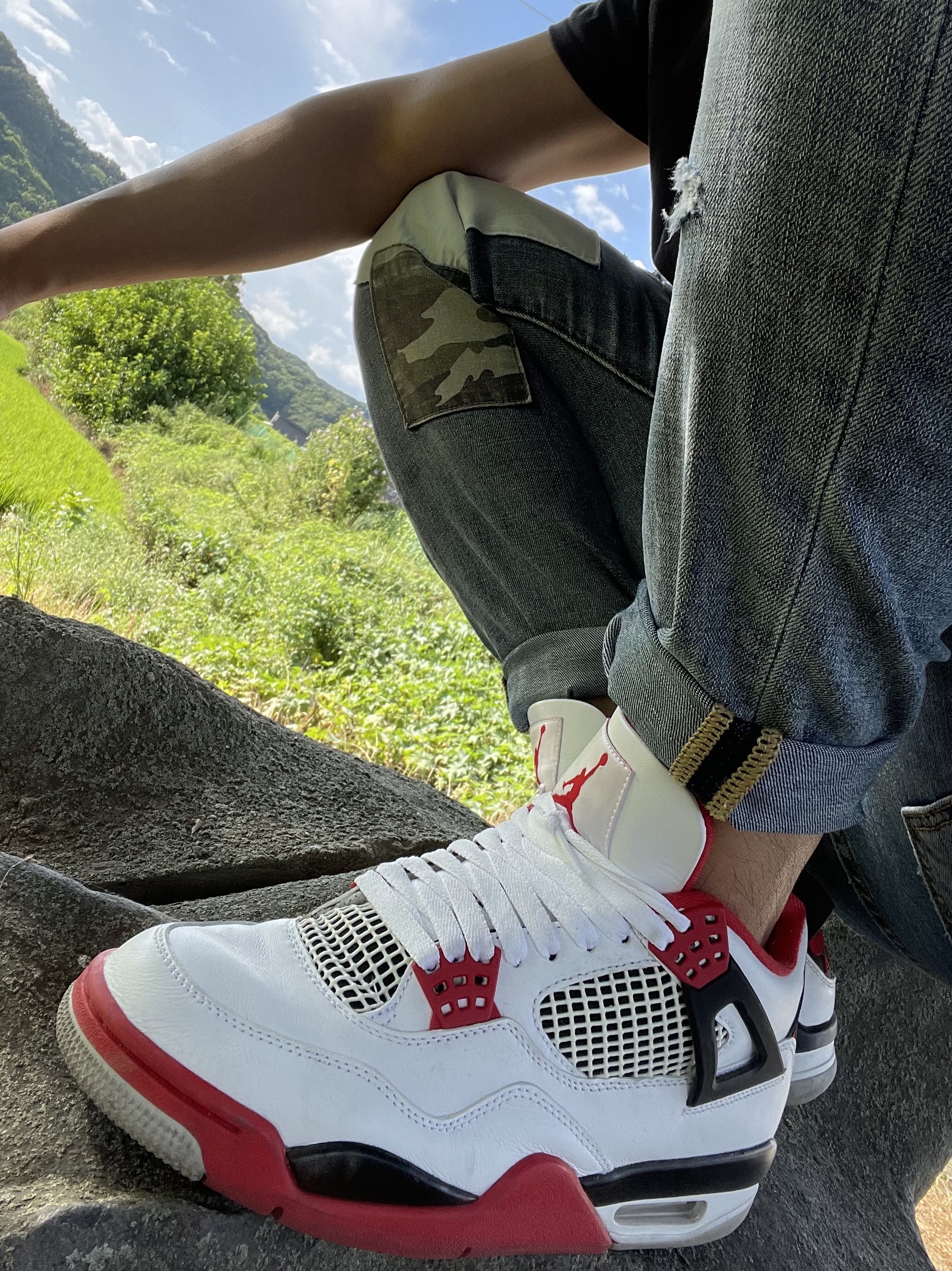 Jordan 4 Retro OG Fire Red 2020 착용 스타일