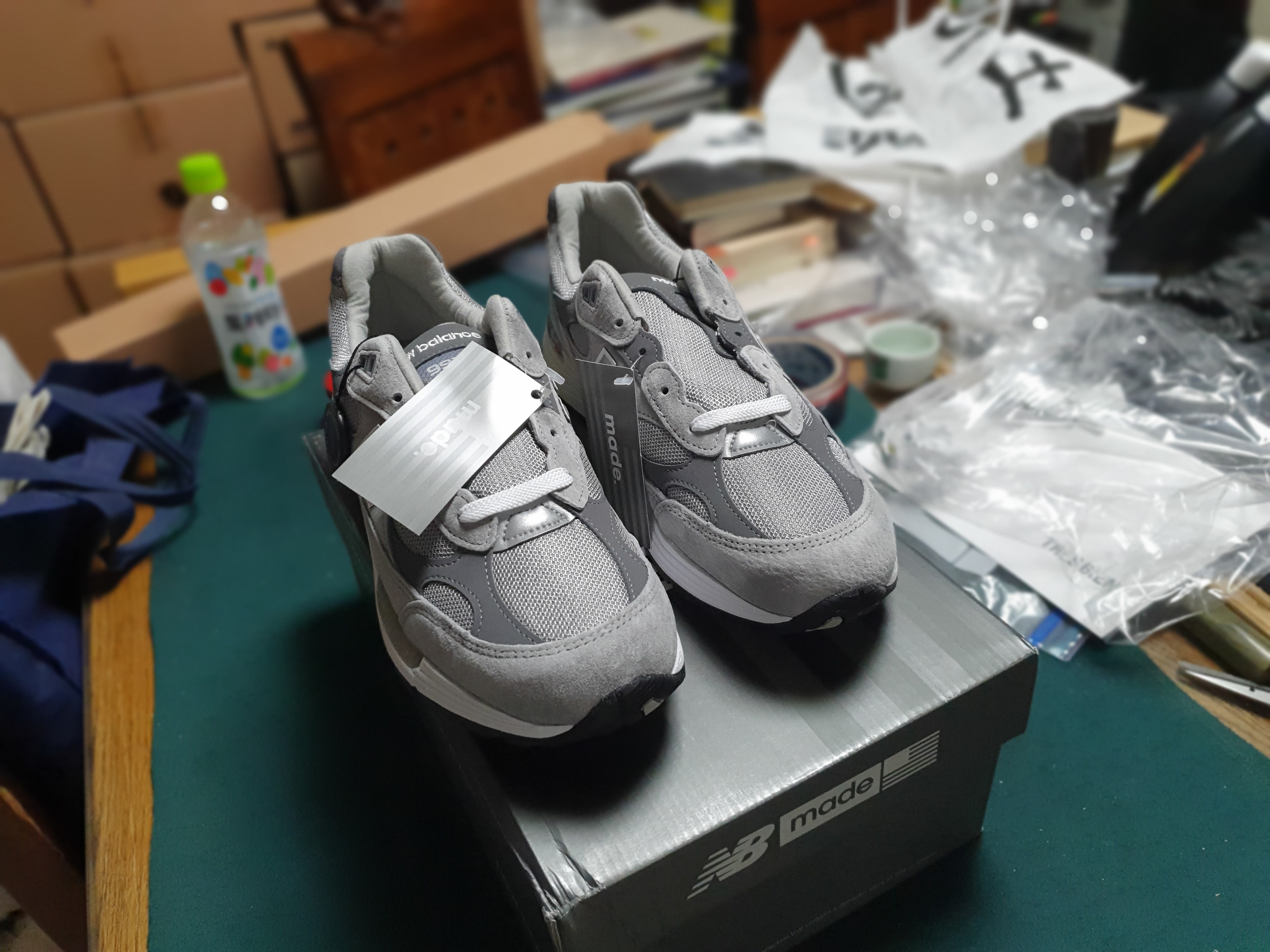 New Balance 992 Made in USA Grey - D Standard 착용 스타일 - 1